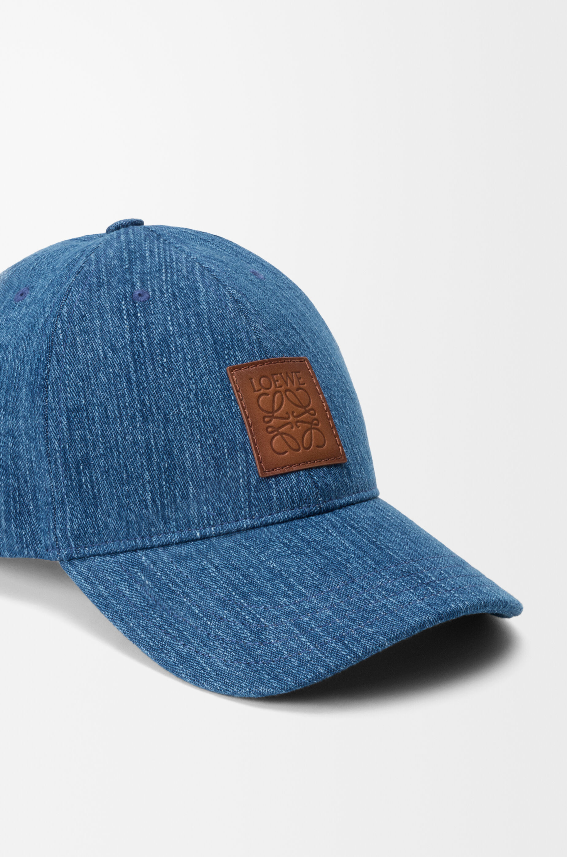 LOEWE Patch cap in denim Denim Blue
