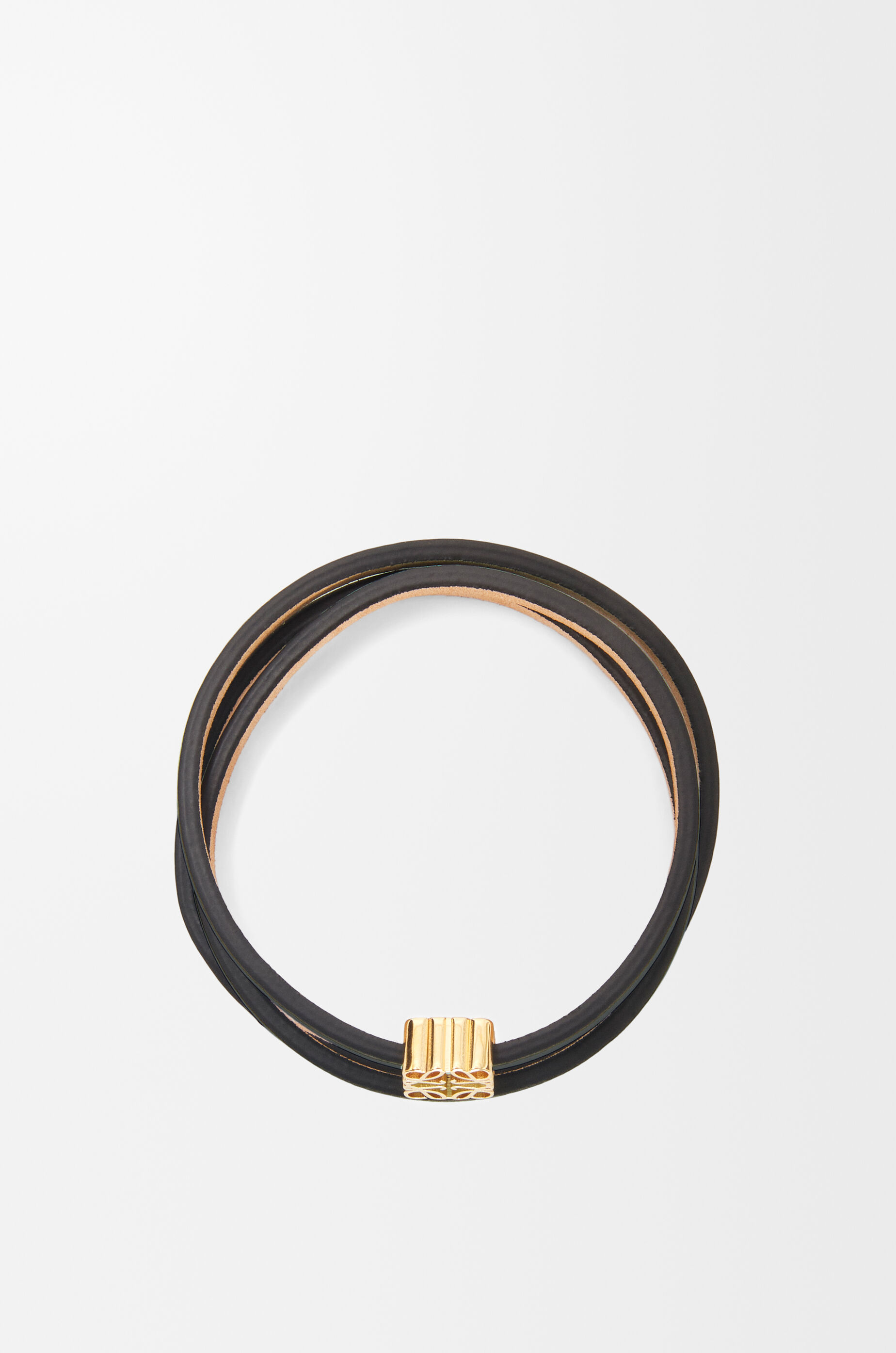 LOEWE Twist bangle in calfskin Black