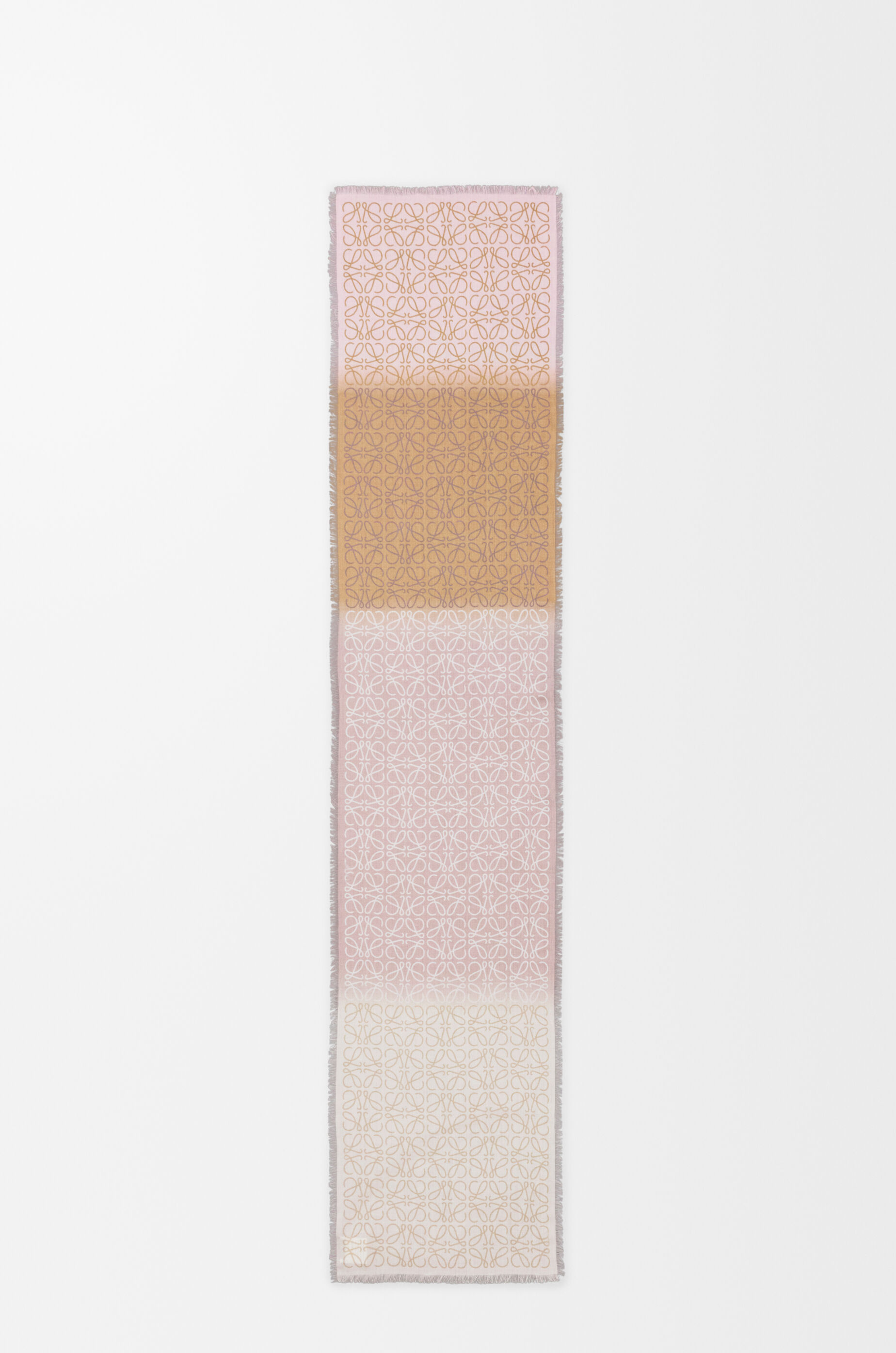 LOEWE Scarf in wool, silk and cashmere blend Light Pink/Beige