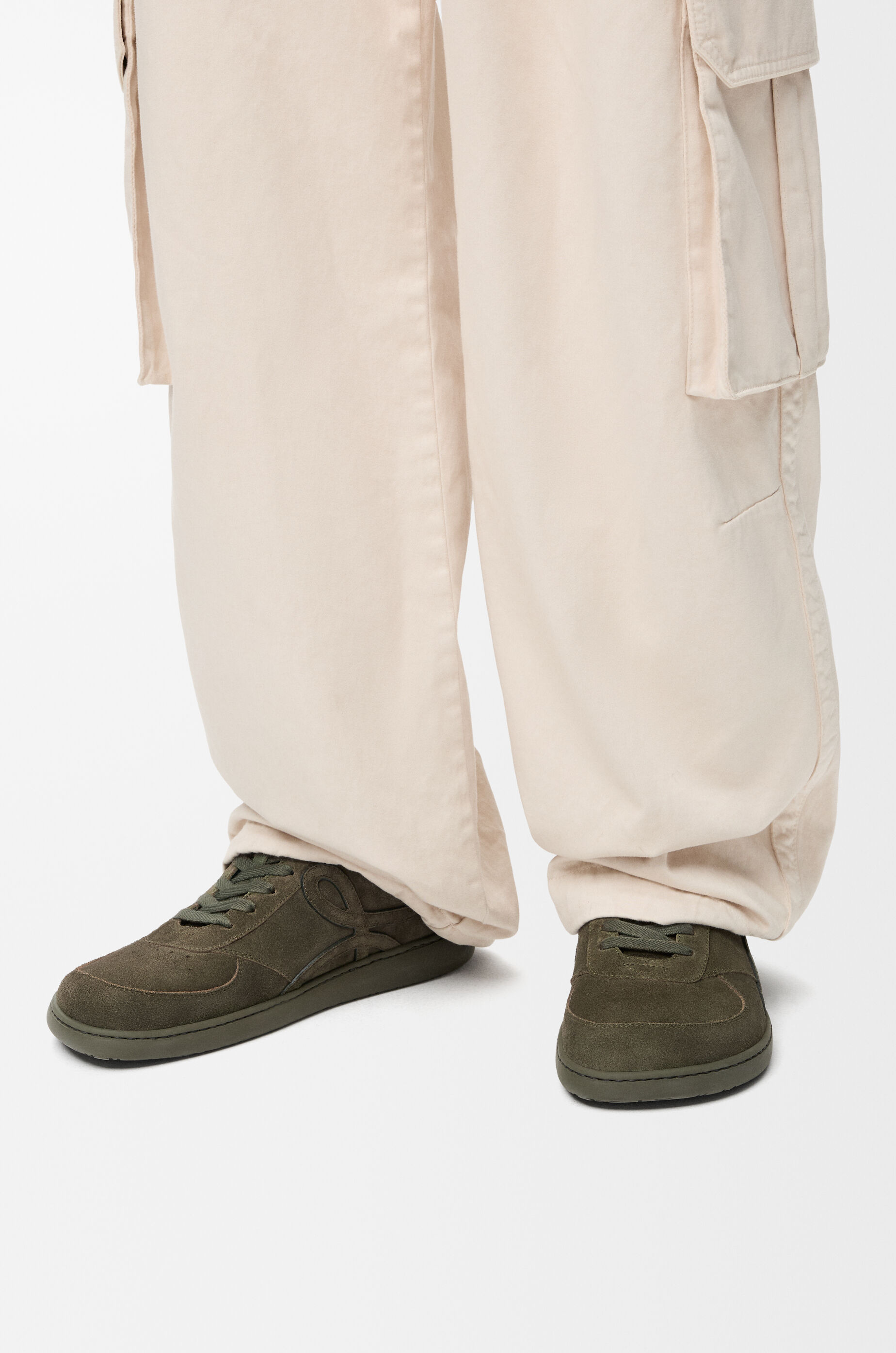 LOEWE Jambo sneaker in suede calfskin  Olive Green