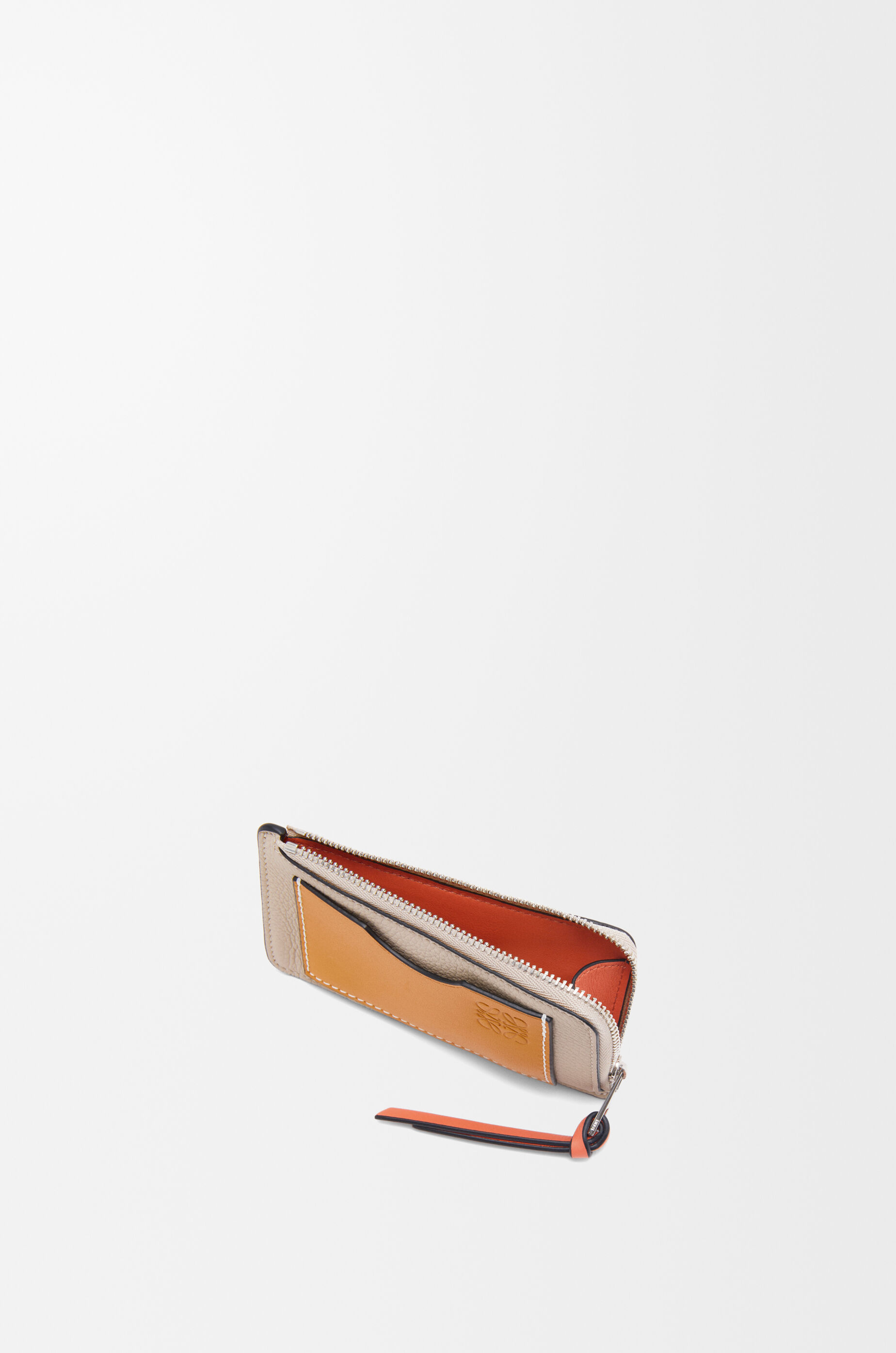 LOEWE Coin cardholder in soft grained calfskin Light Oat/Honey