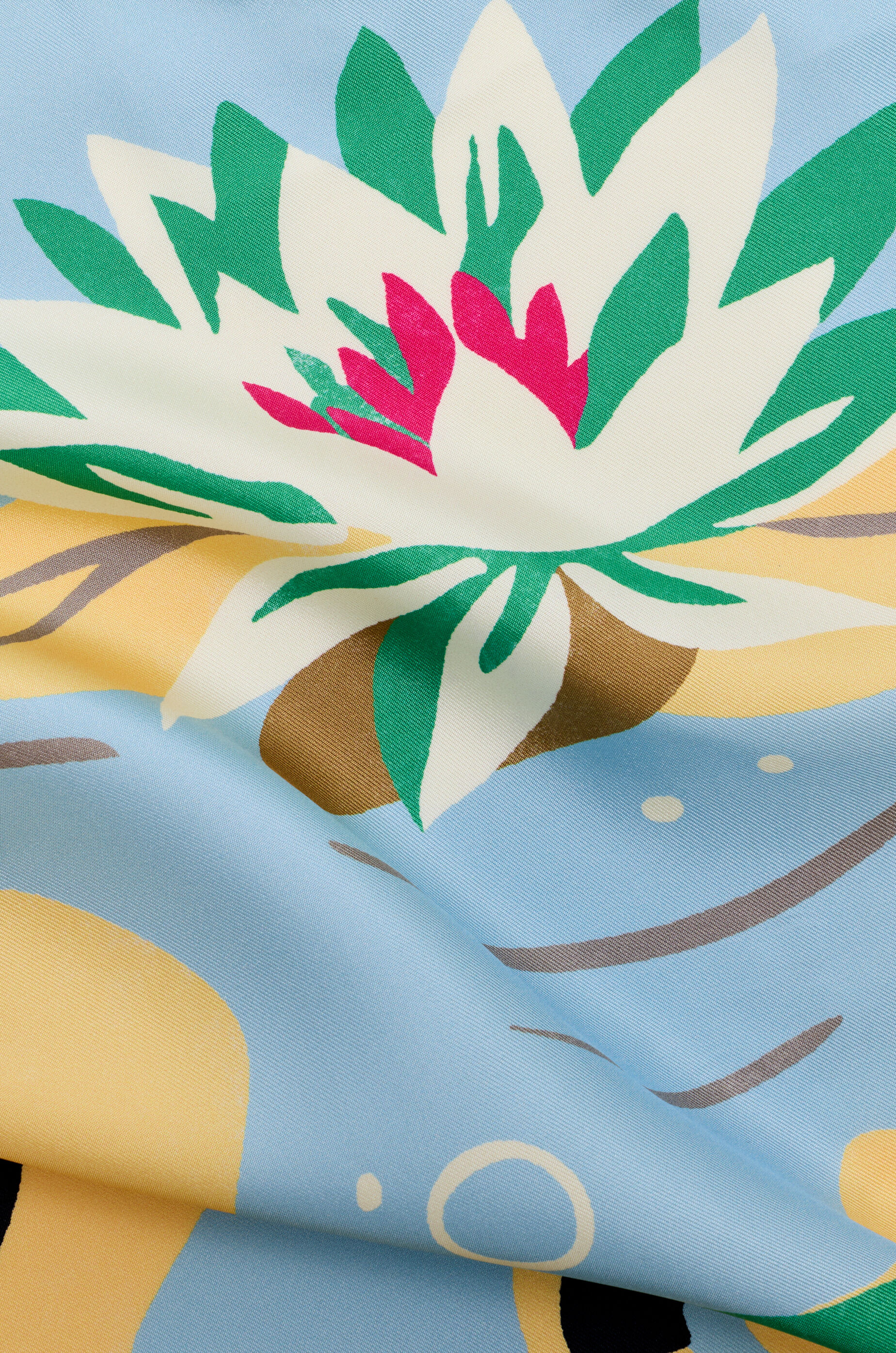 LOEWE Scarf in silk Beige/Light Blue