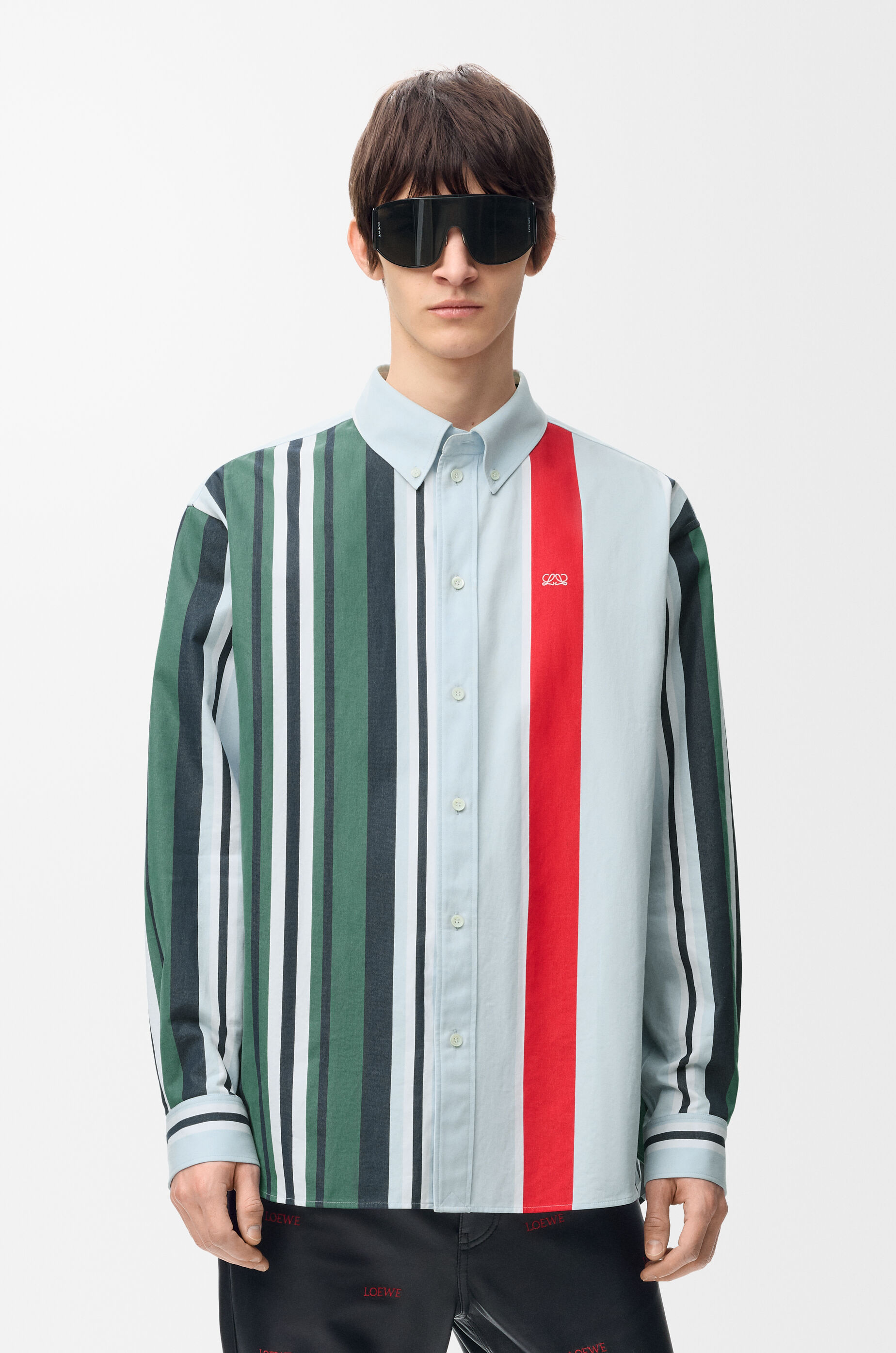 LOEWE Shirt in cotton Blue/Multicolor
