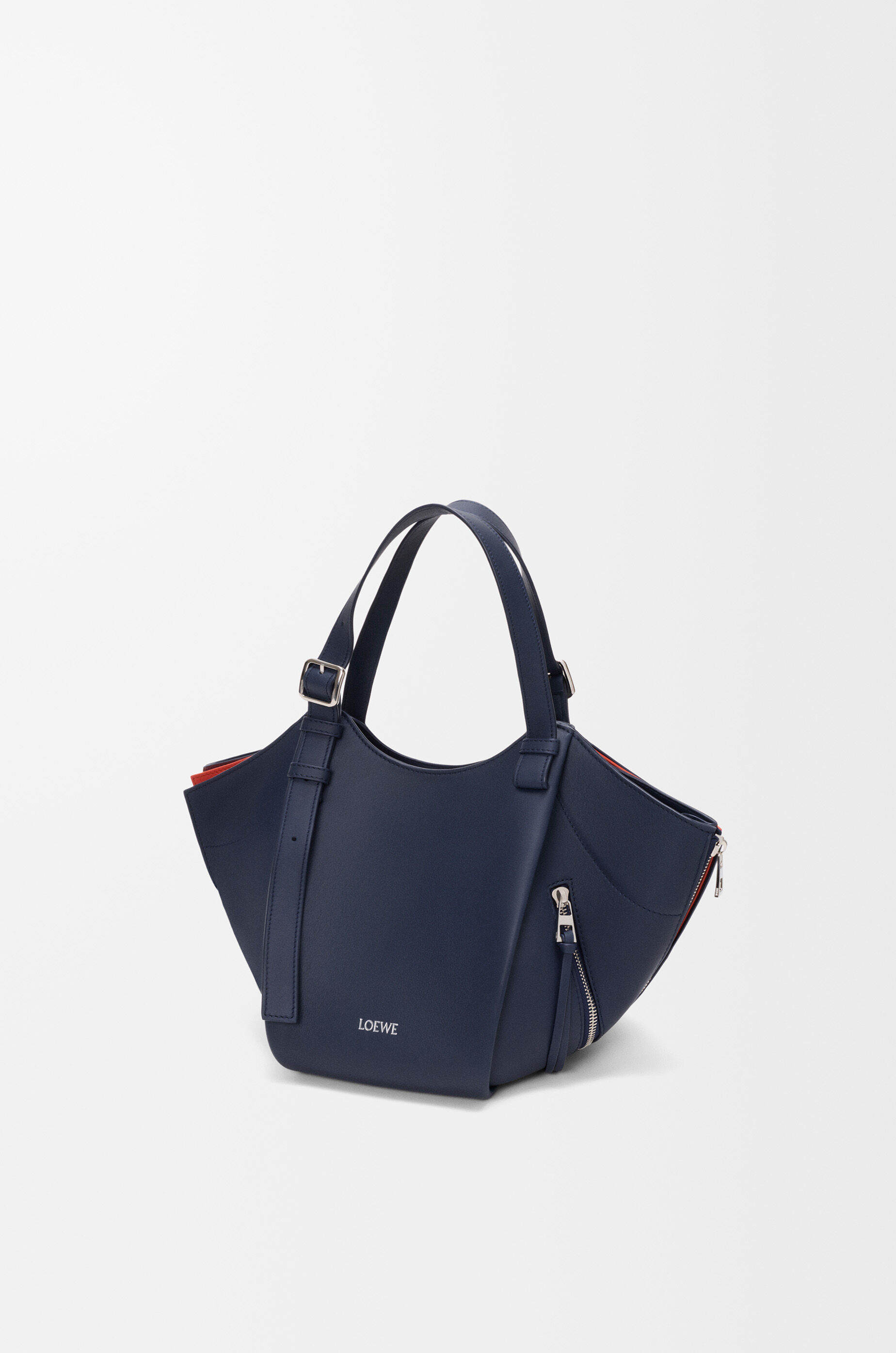 LOEWE Layered Hammock Flip bag in classic calfskin Multicolor  Deep Navy