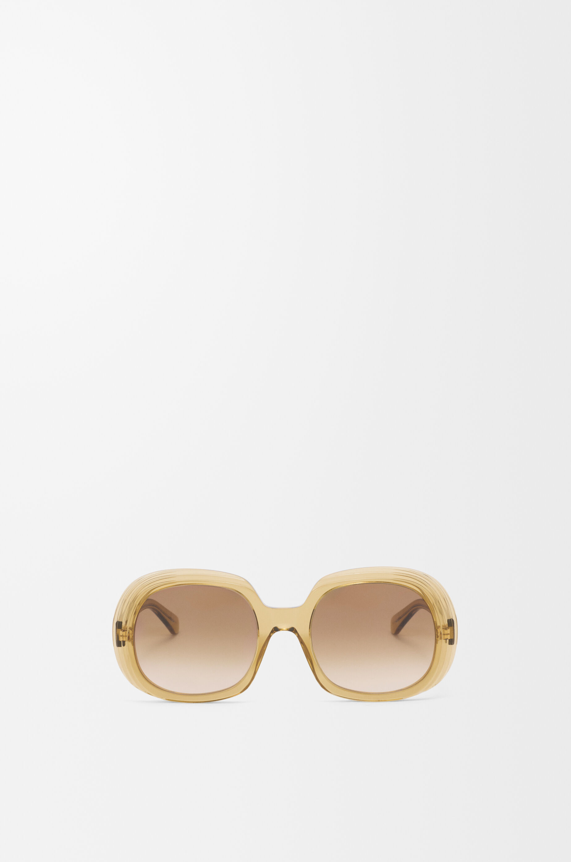 LOEWE Mini Anagram Steps Square sunglasses Transparent Olive