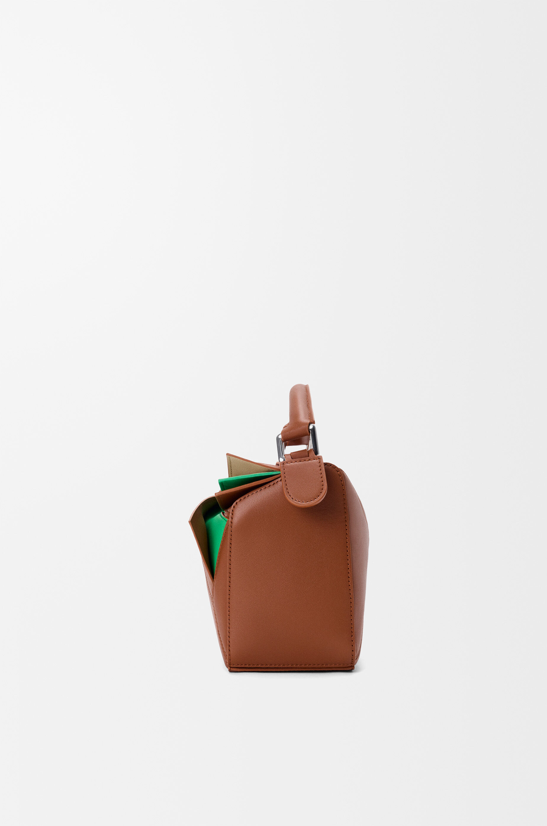 LOEWE Small layered Puzzle bag in classic calfskin Multicolor Squirrel