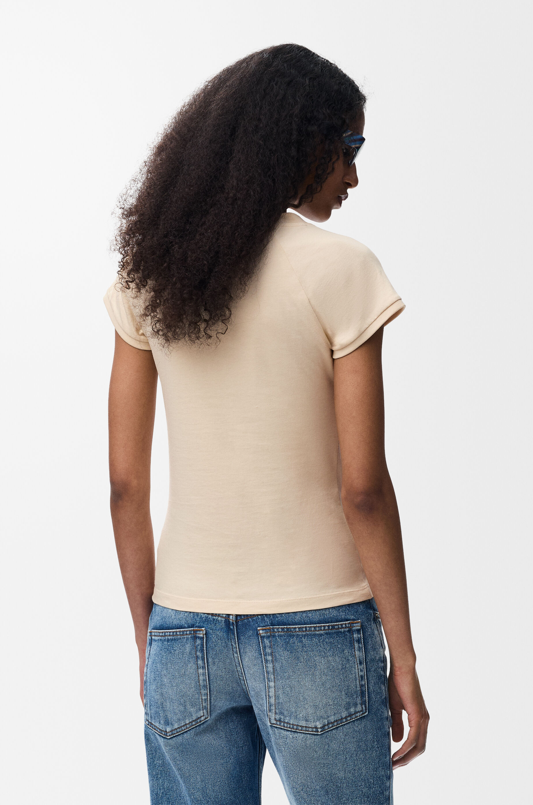 LOEWE Small fit T-shirt in cotton Light Beige