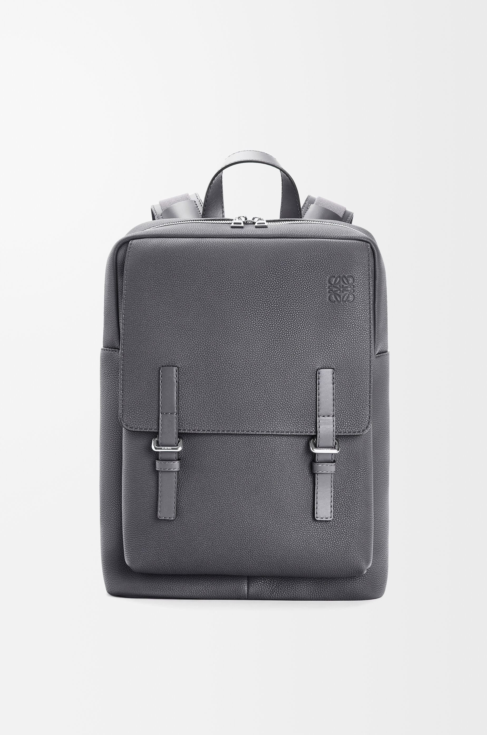 LOEWE Military backpack in soft grained calfskin Anthracite