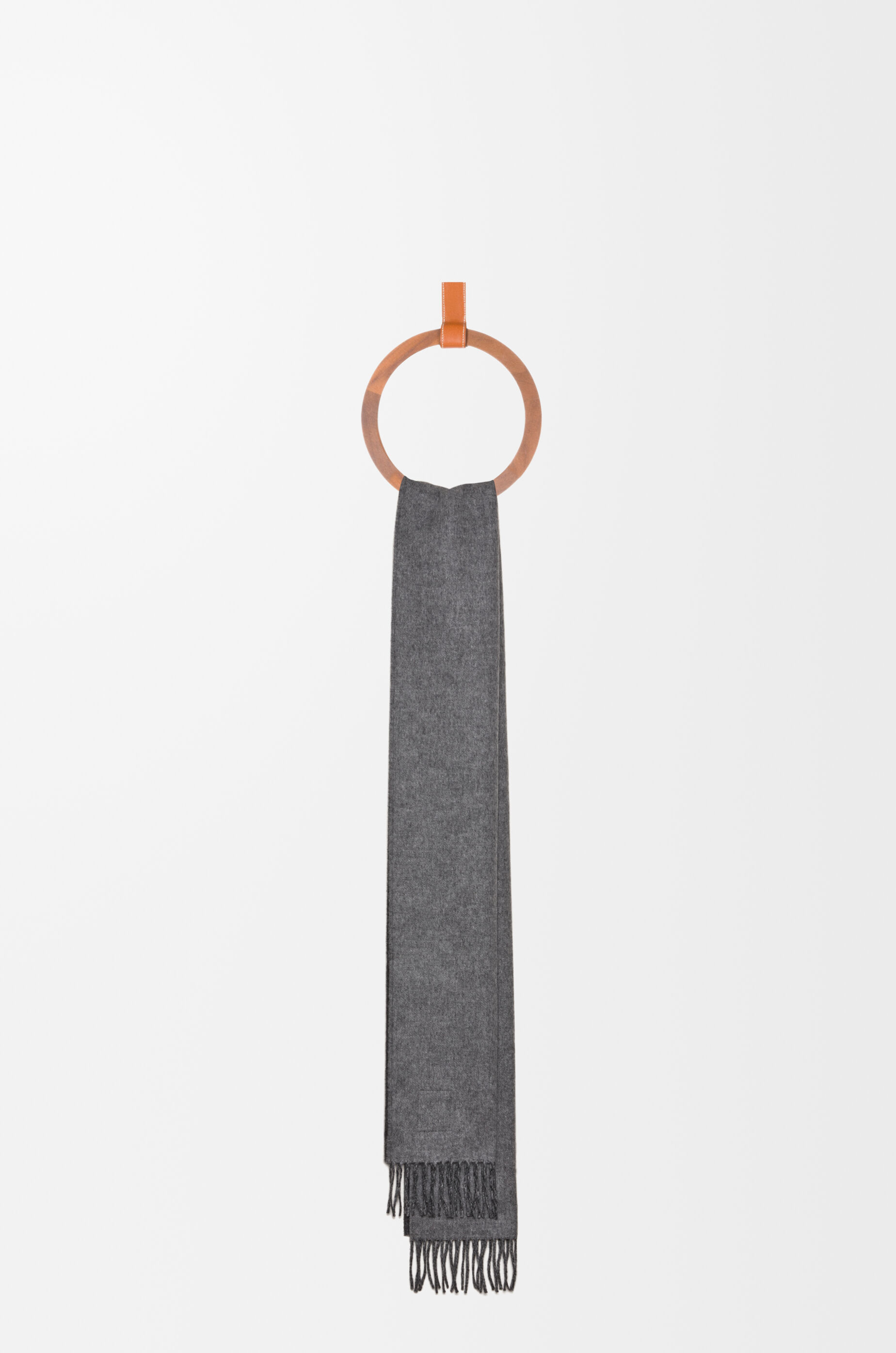 LOEWE Scarf in wool and cashmere Black/Grey