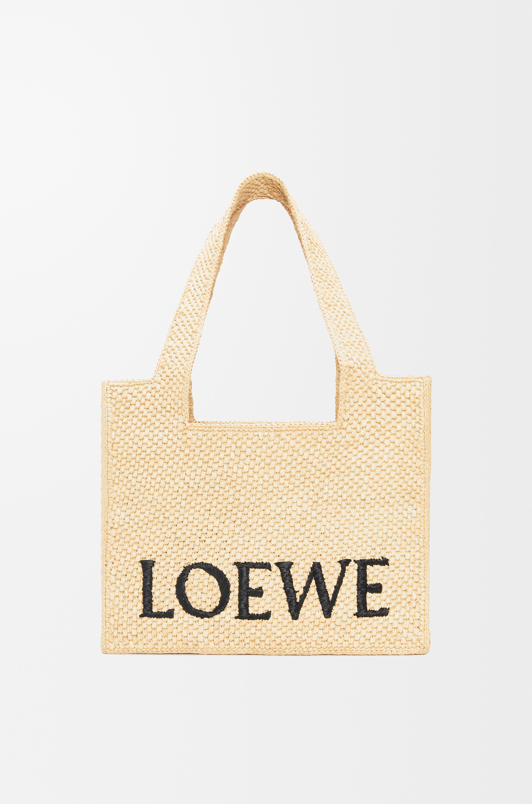 LOEWE Medium LOEWE Font tote in raffia Natural