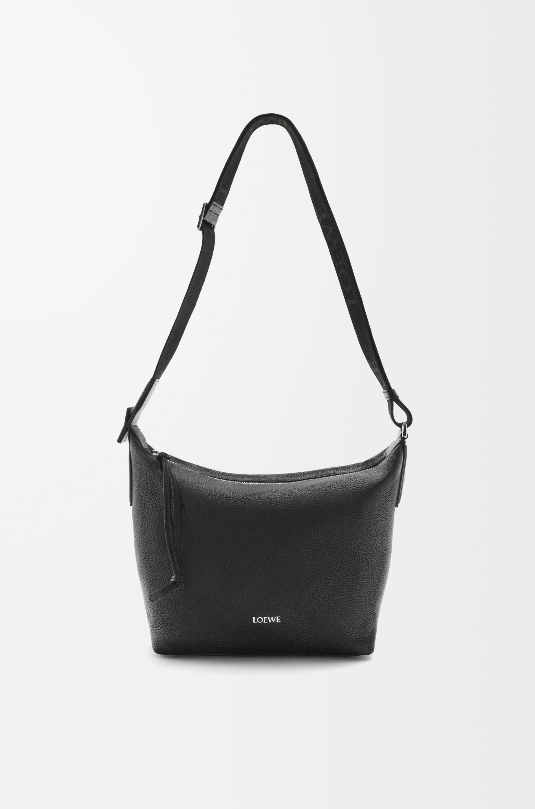 LOEWE Small Cubi crossbody bag in supple grained calfskin Black