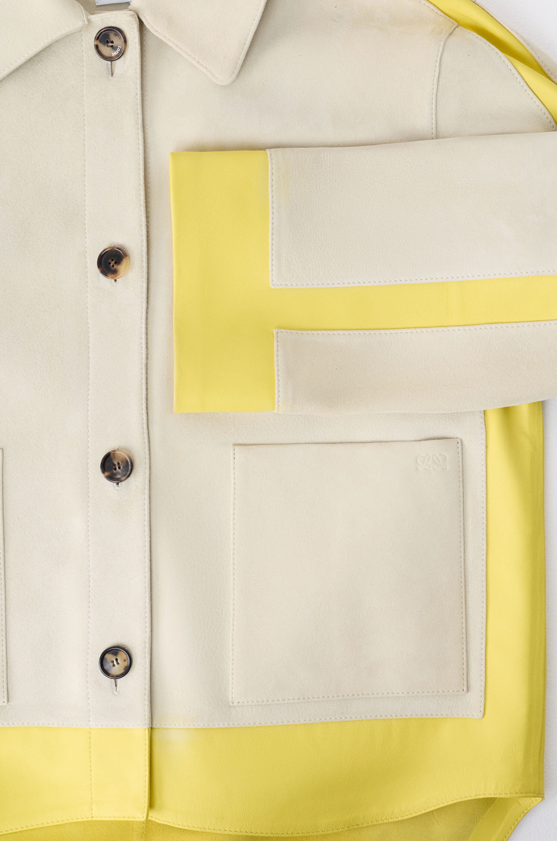 LOEWE Turn-up jacket in suede lambskin Light Grey