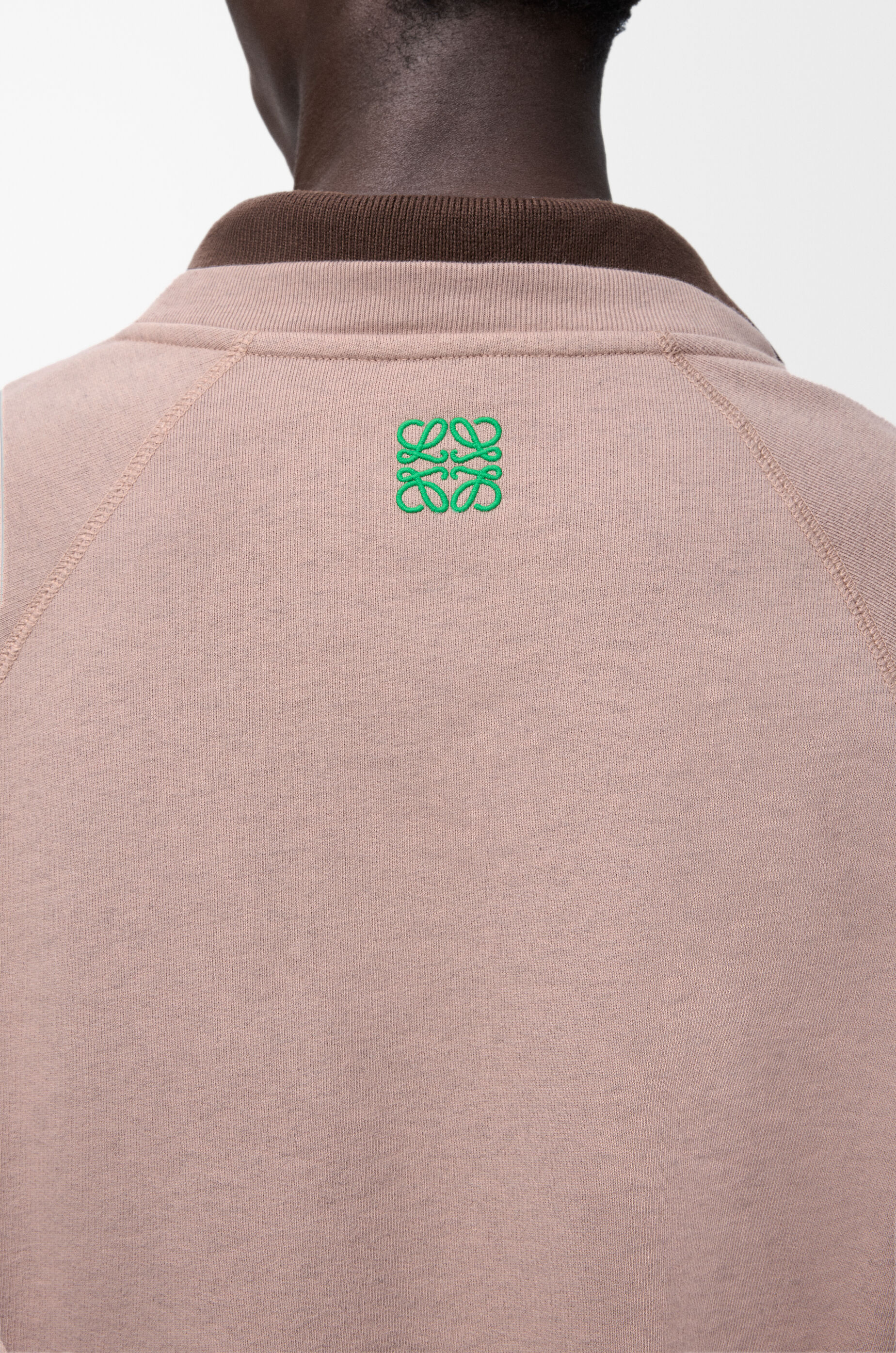 LOEWE Short sleeve sweatshirt in cotton Light Pink