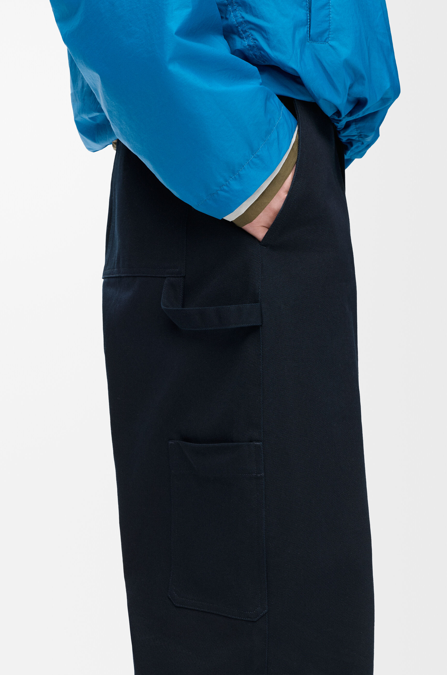 LOEWE Trousers in cotton Dark Navy