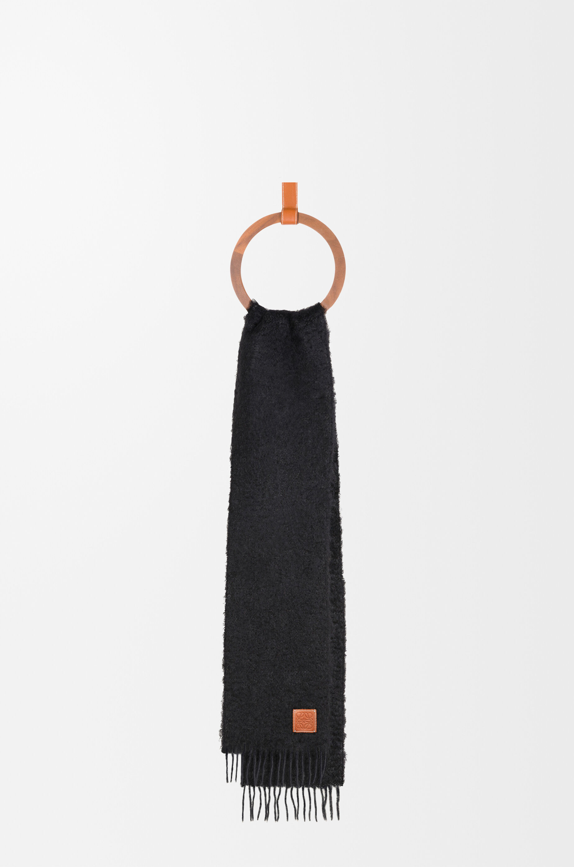 LOEWE Scarf in mohair and wool Black