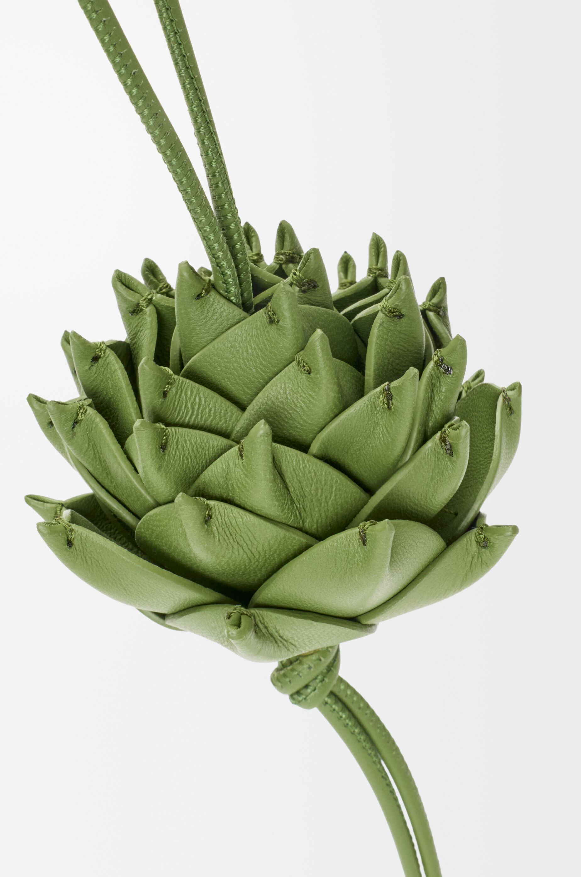 LOEWE Artichoke charm in classic calfskin Green