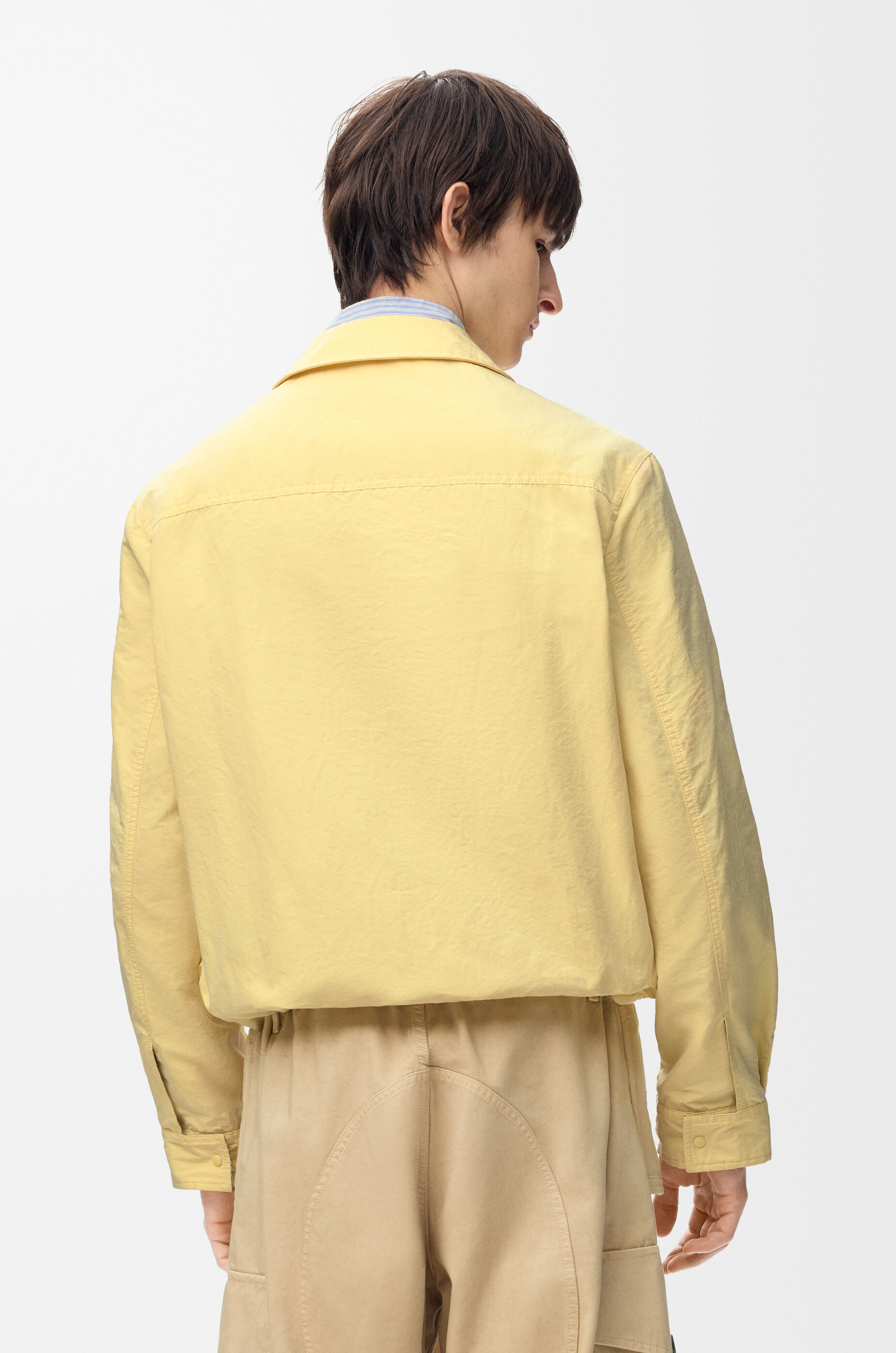 LOEWE Zip-up jacket in technical cotton Light Yellow