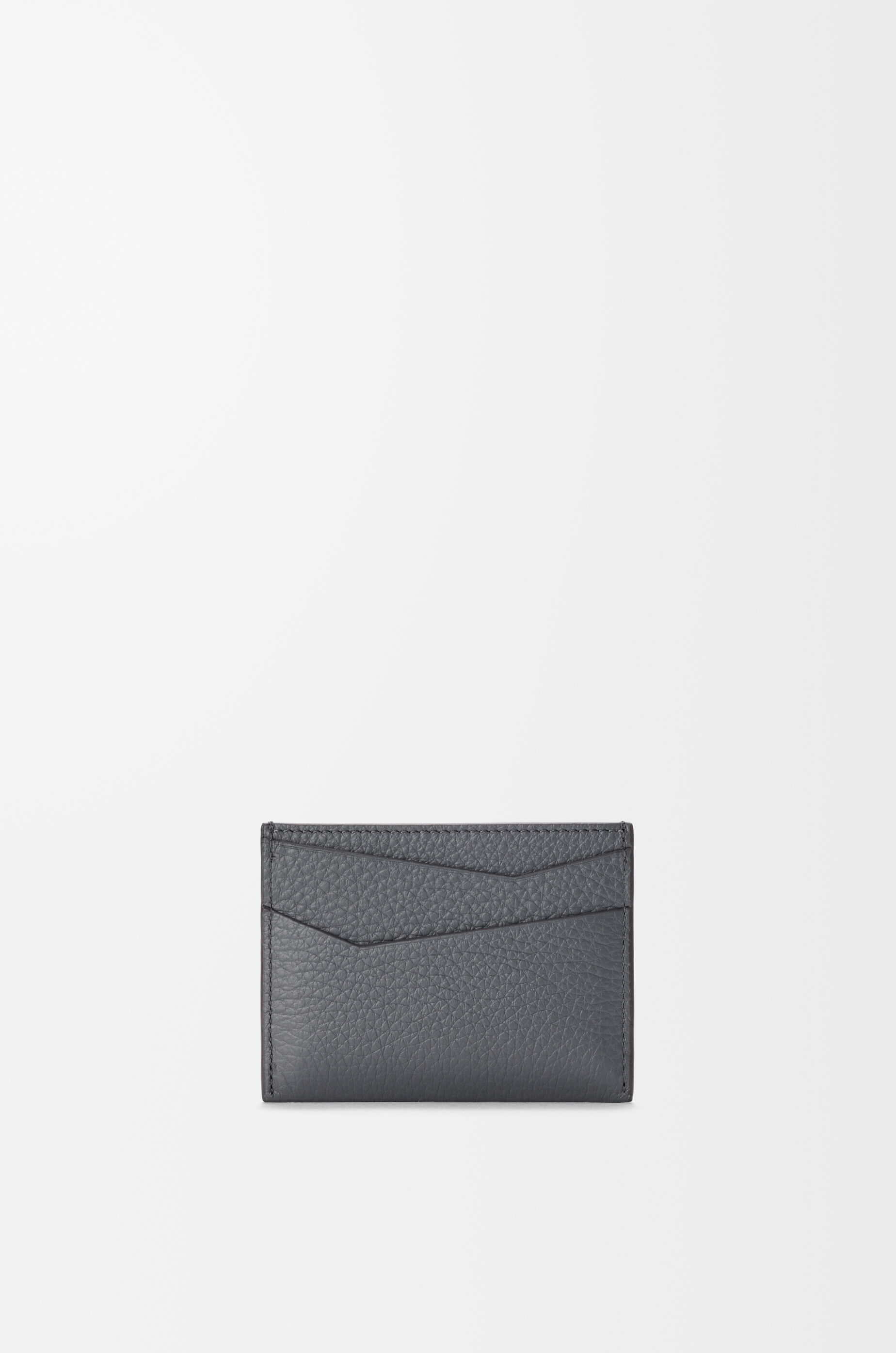 LOEWE Puzzle plain cardholder in supple grained calfskin Blue Grey