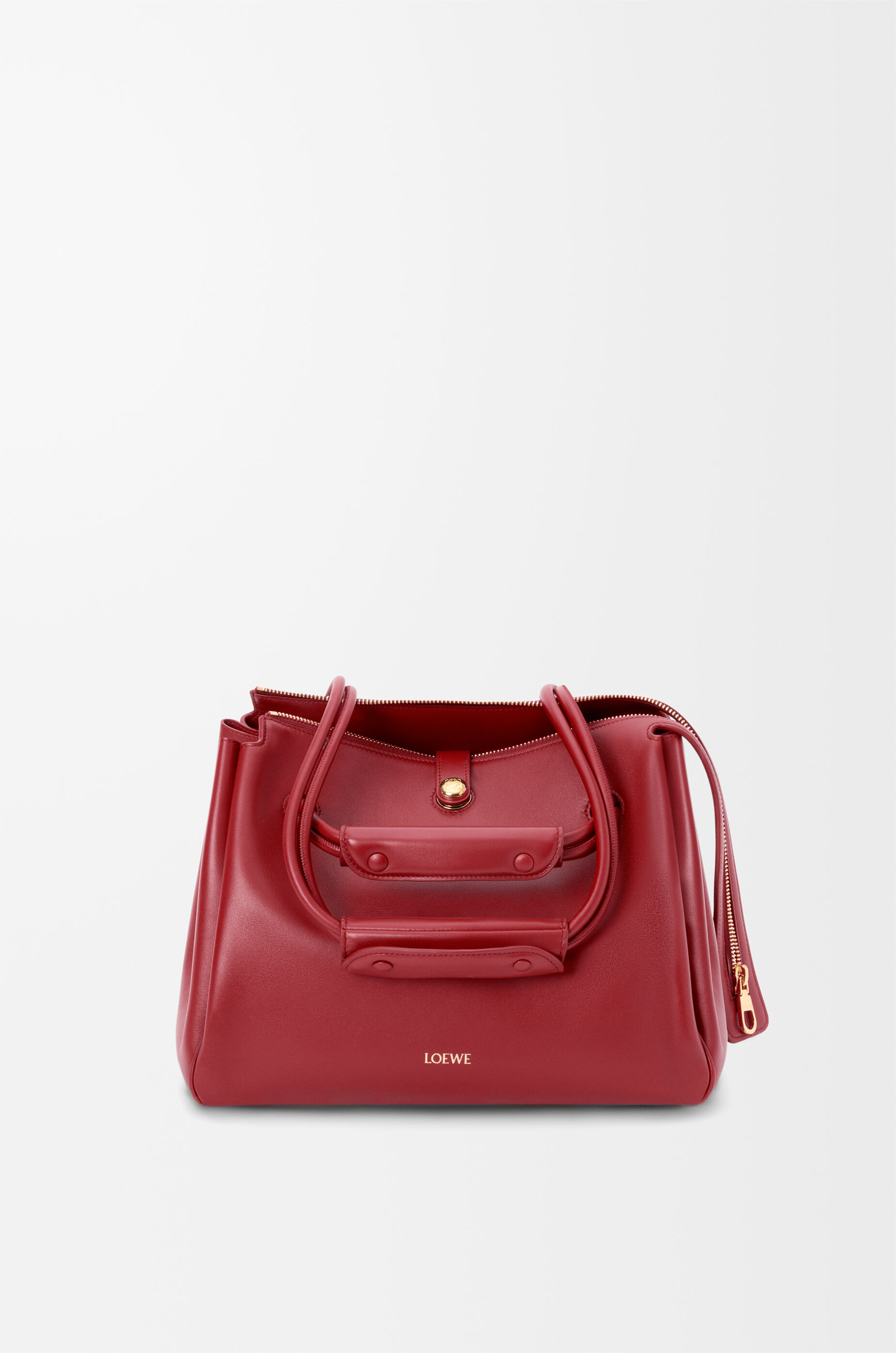 LOEWE Medium Madrid bag in supple calfskin Burnt Red