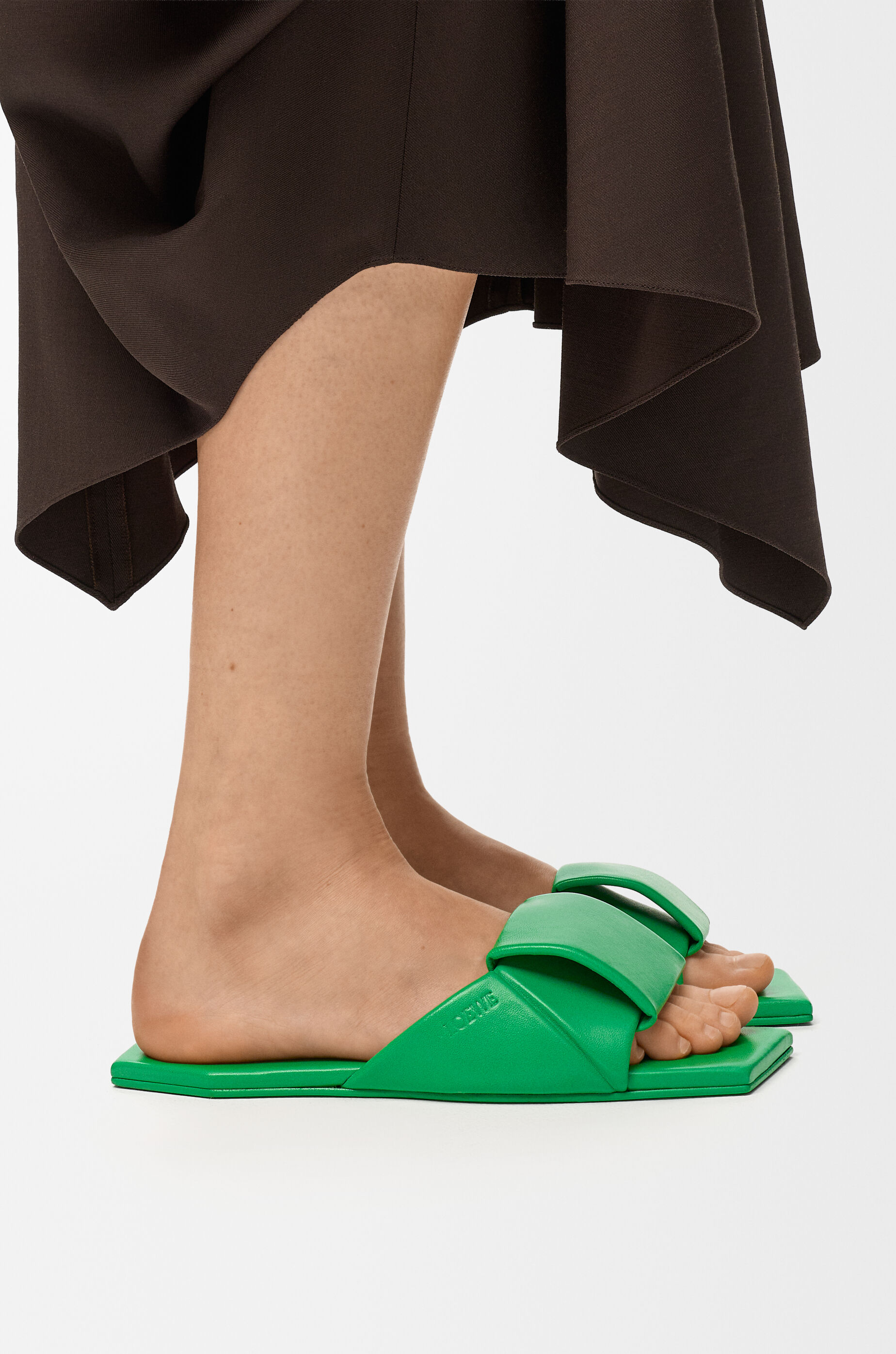 LOEWE Origami slide in lambskin Clover Green