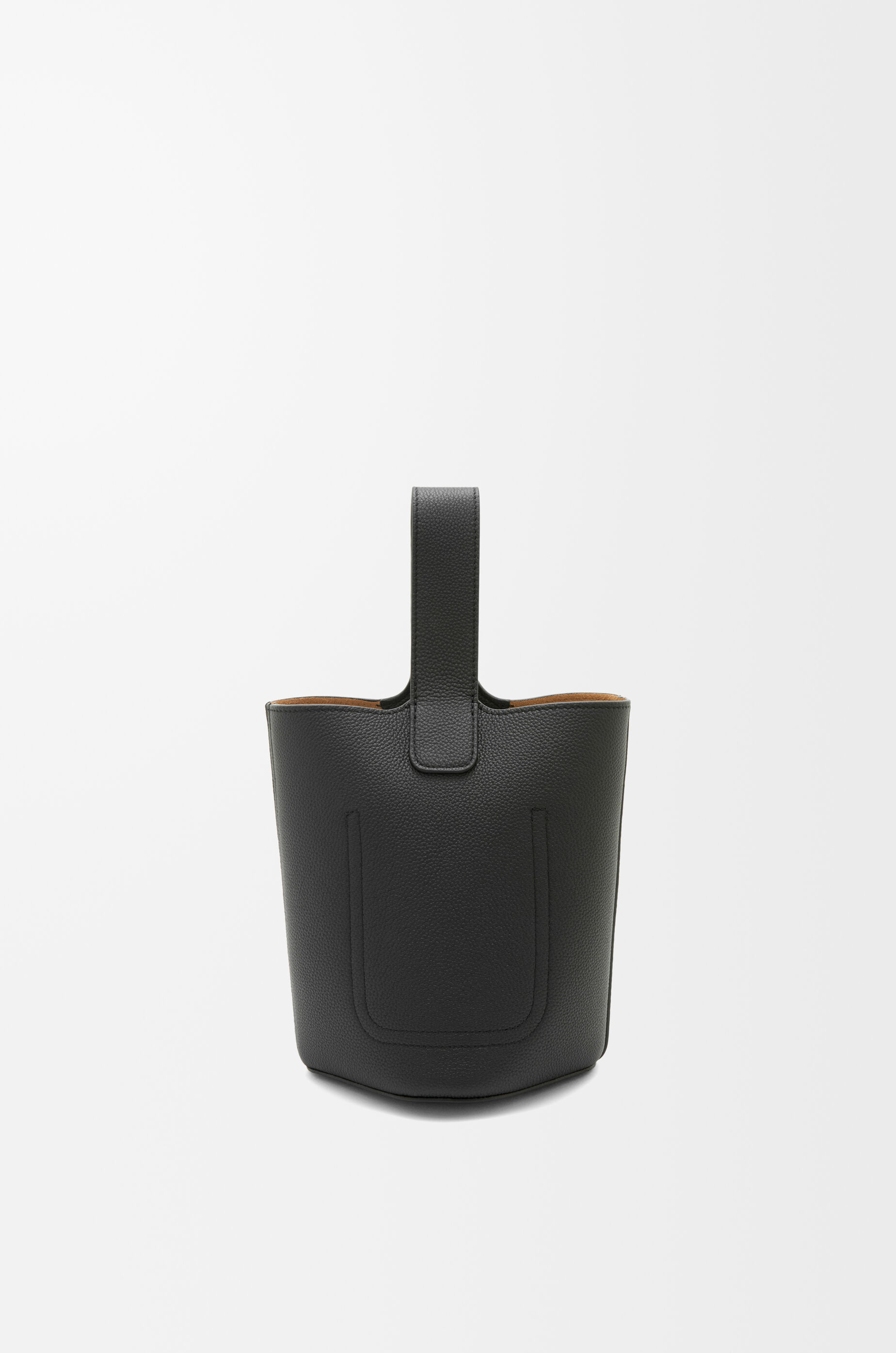 LOEWE Mini Pebble Bucket bag in soft grained calfskin Black