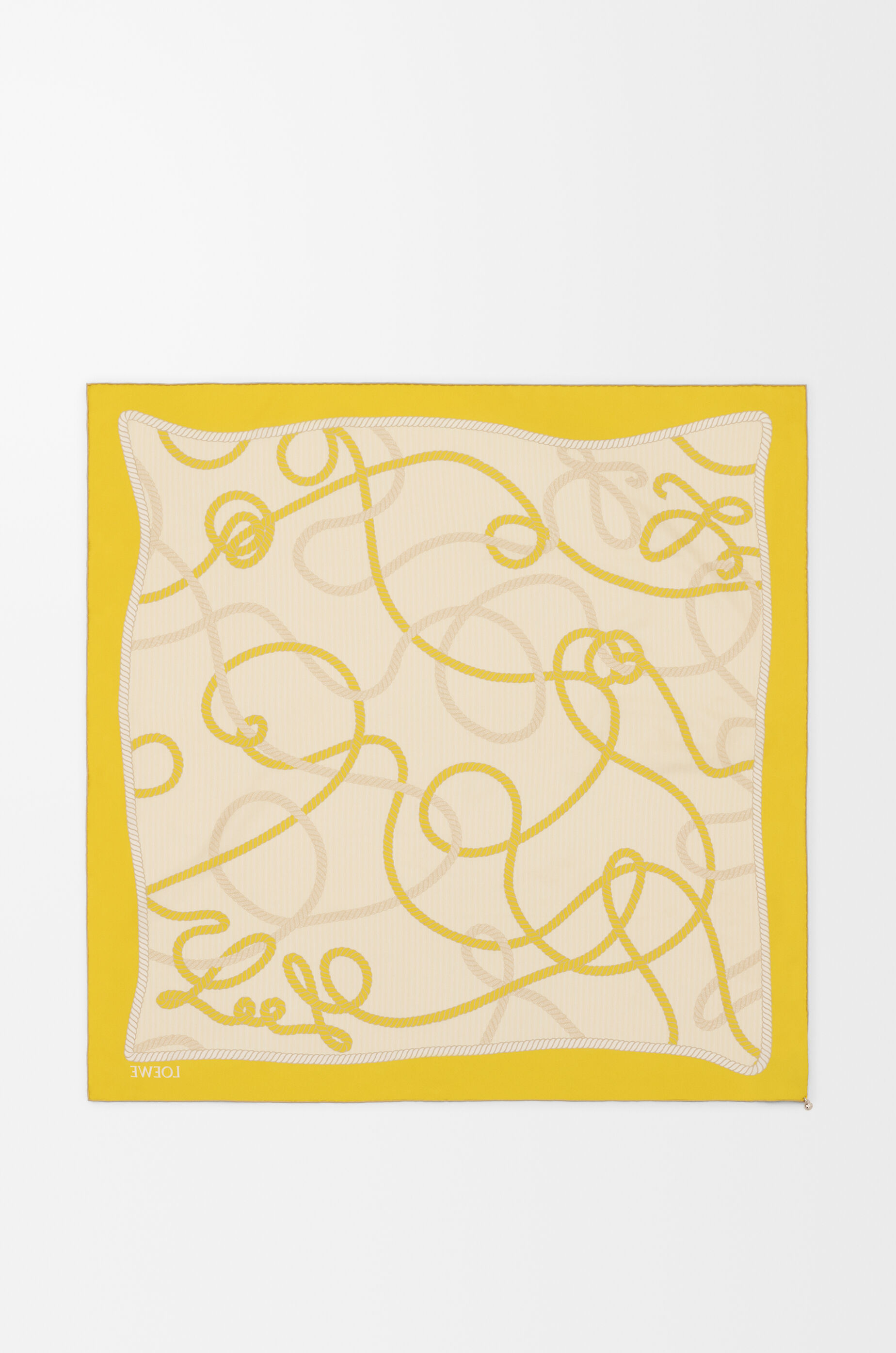 LOEWE Scarf in silk Beige/Yellow