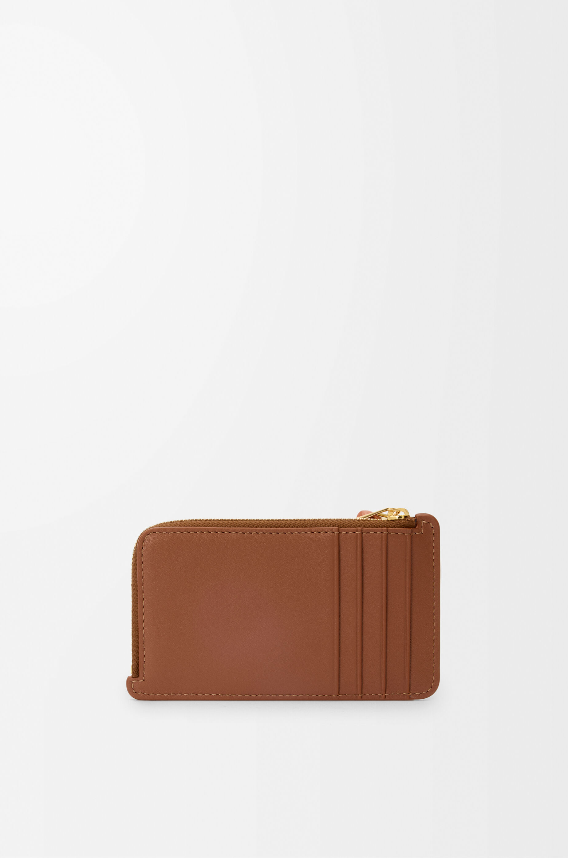 LOEWE Knot coin cardholder in shiny nappa calfskin Tan/Papaya