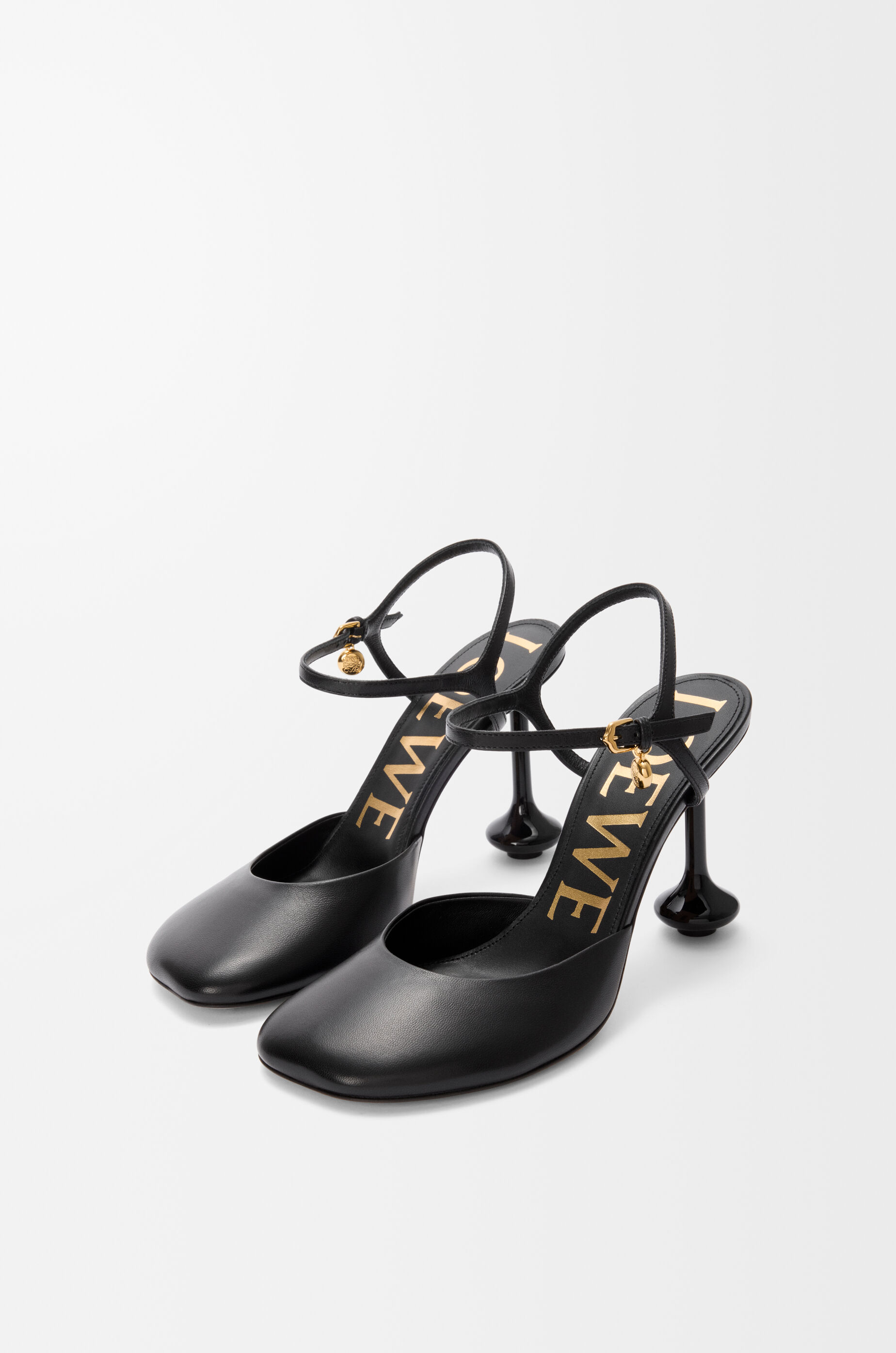 LOEWE Toy ankle strap pump in lambskin Black