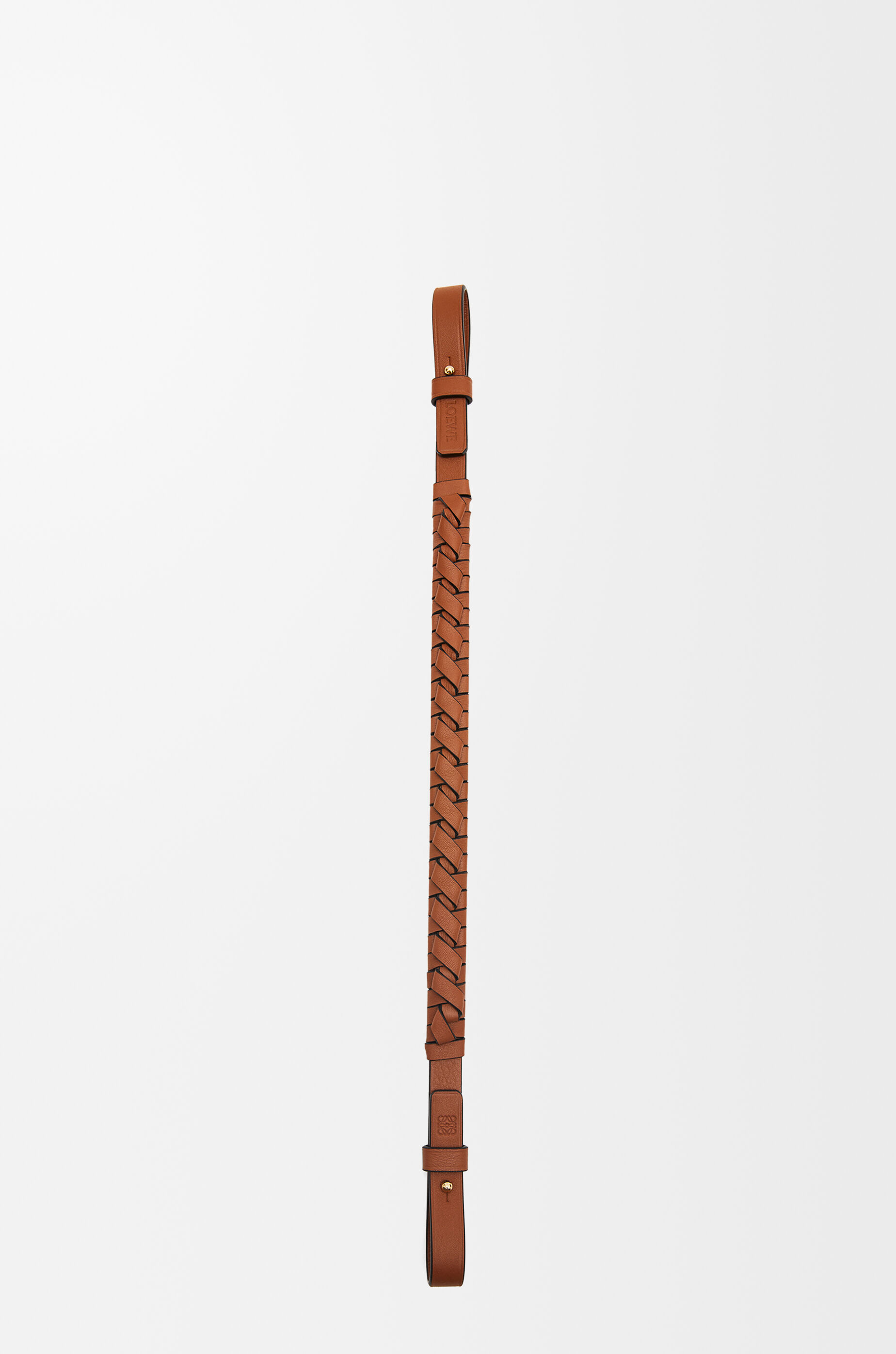 LOEWE Woven spiral strap in classic calfskin Tan
