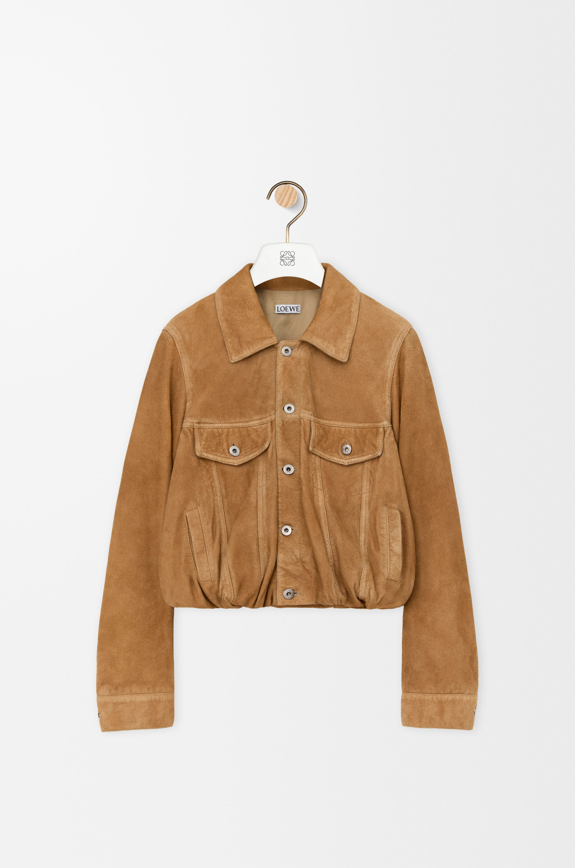 LOEWE Jacket in suede goatskin Camel