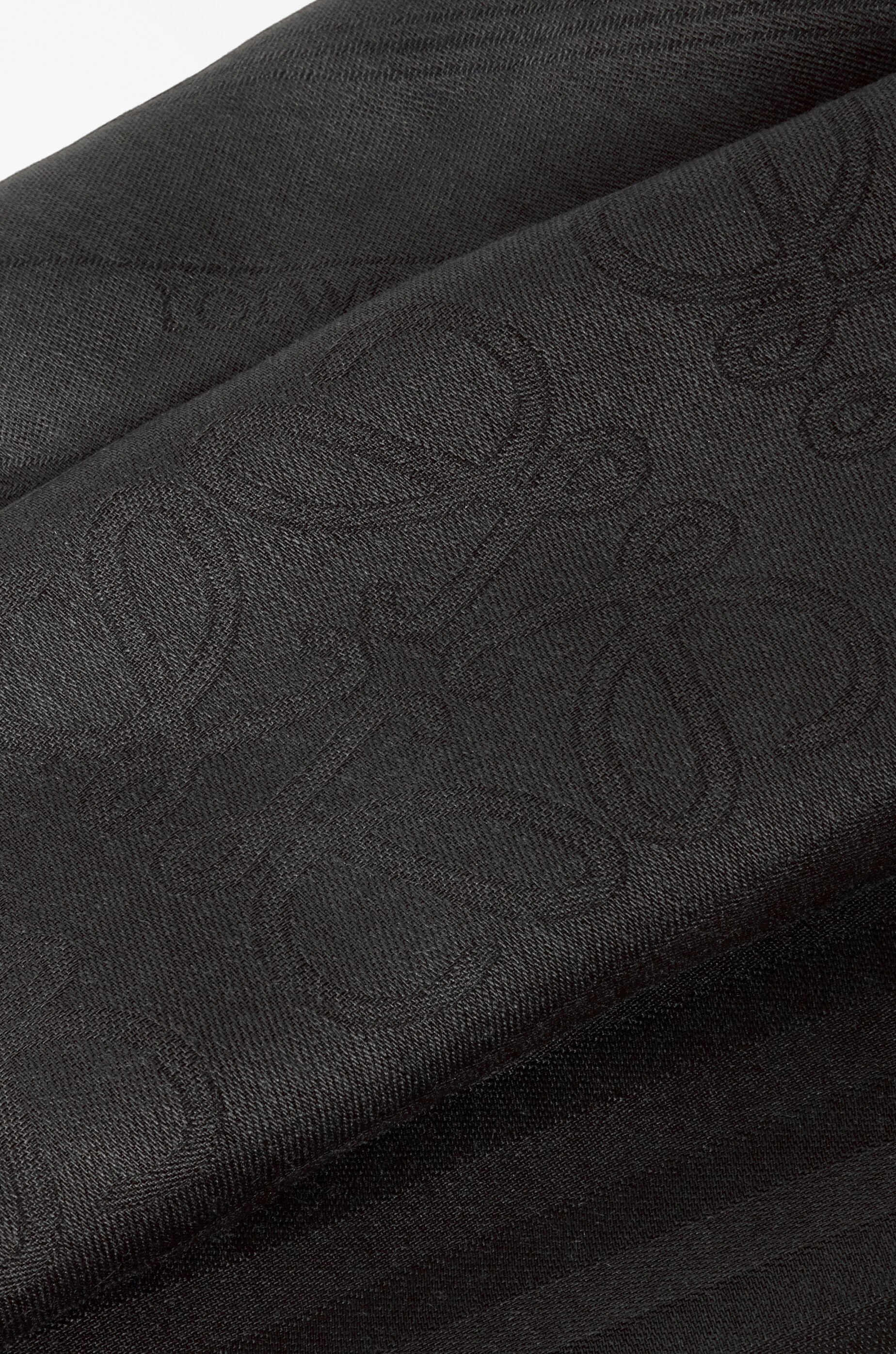 LOEWE Scarf in wool and silk Dark Coffee