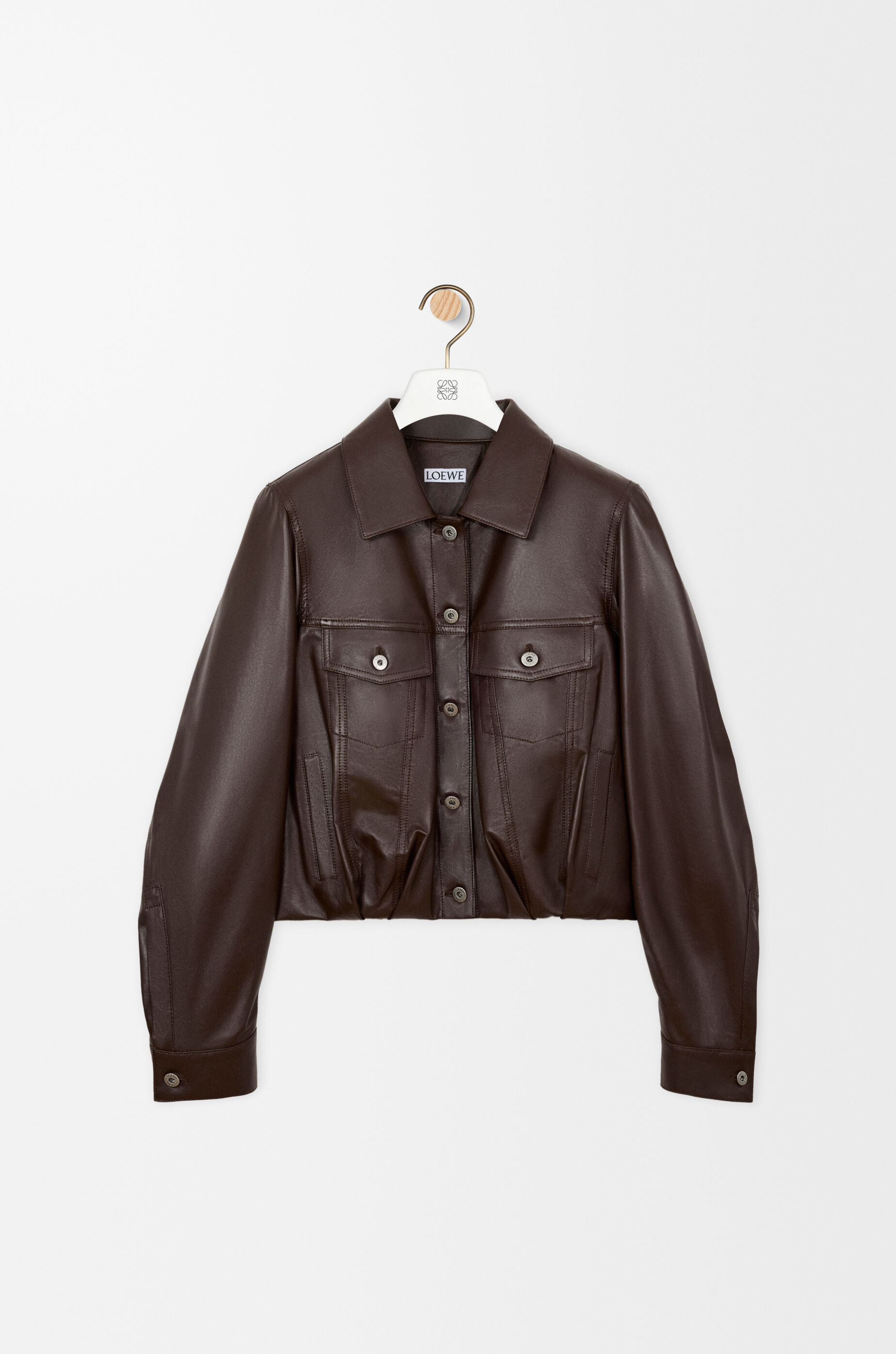 LOEWE Jacket in nappa lambskin Dark Brown