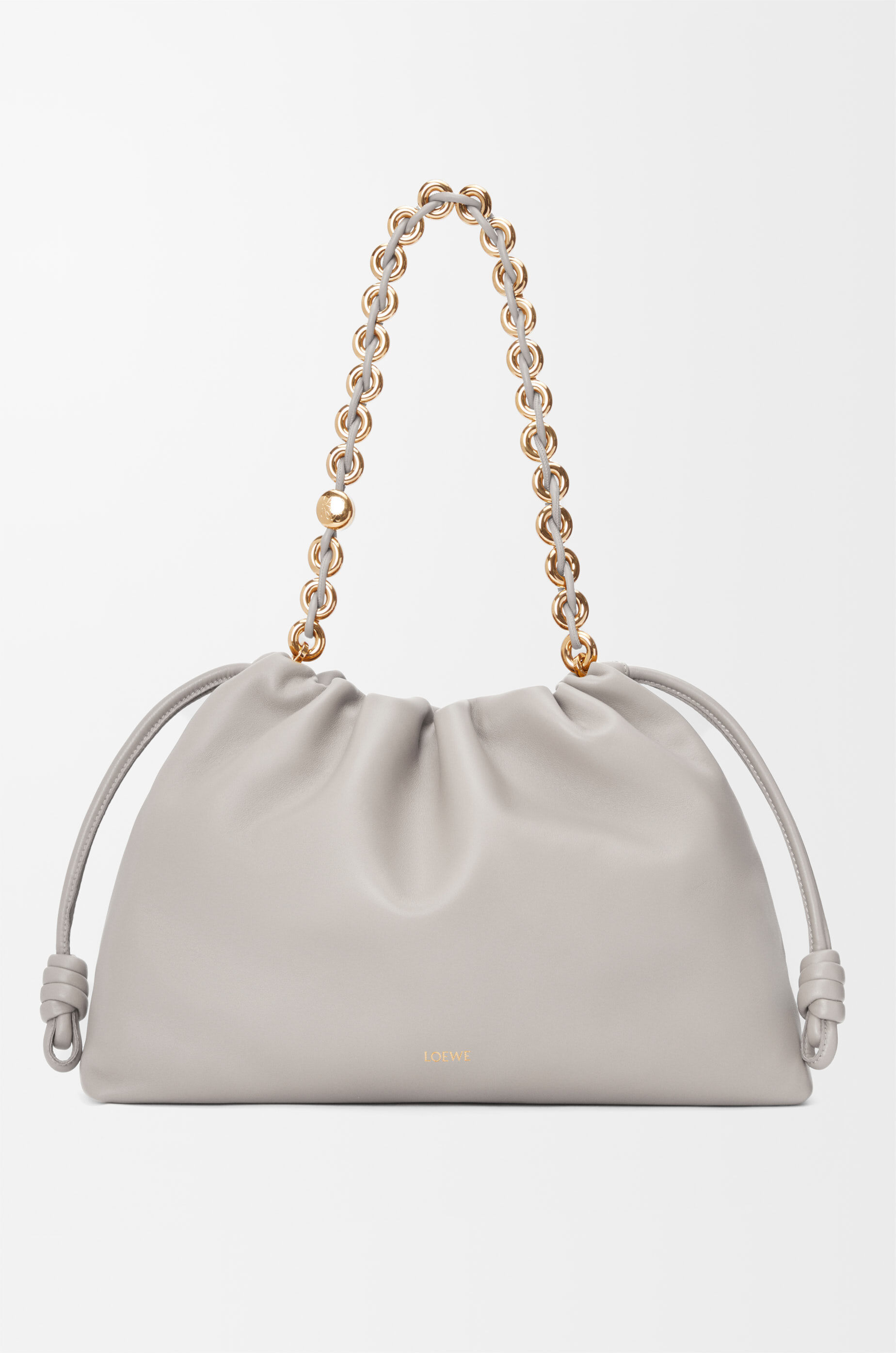 LOEWE Large Flamenco purse in mellow nappa lambskin Shell Grey