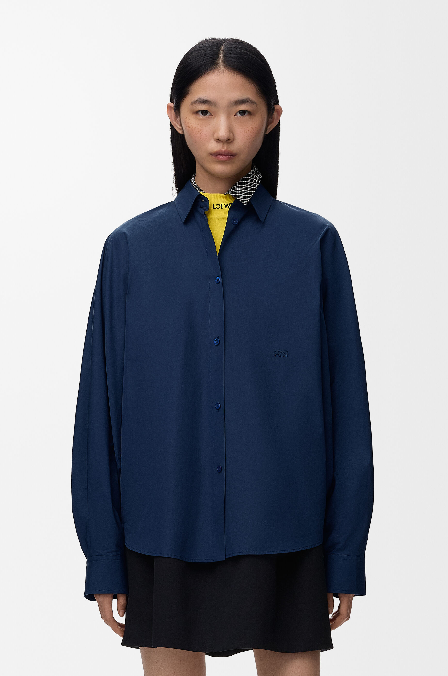 LOEWE Shirt in cotton Navy Blue