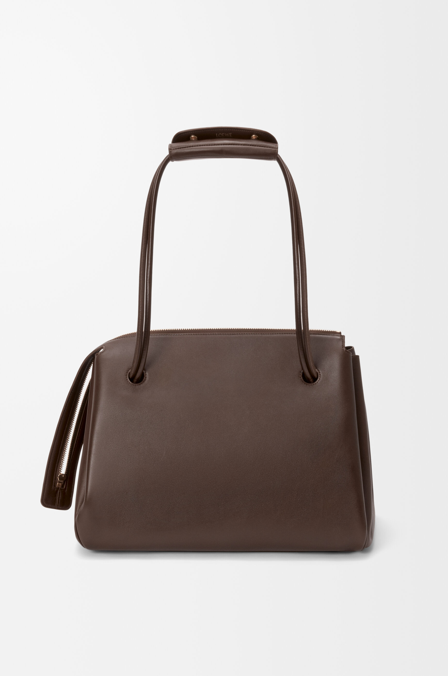 LOEWE Large Madrid bag in supple calfskin Dark Chestnut
