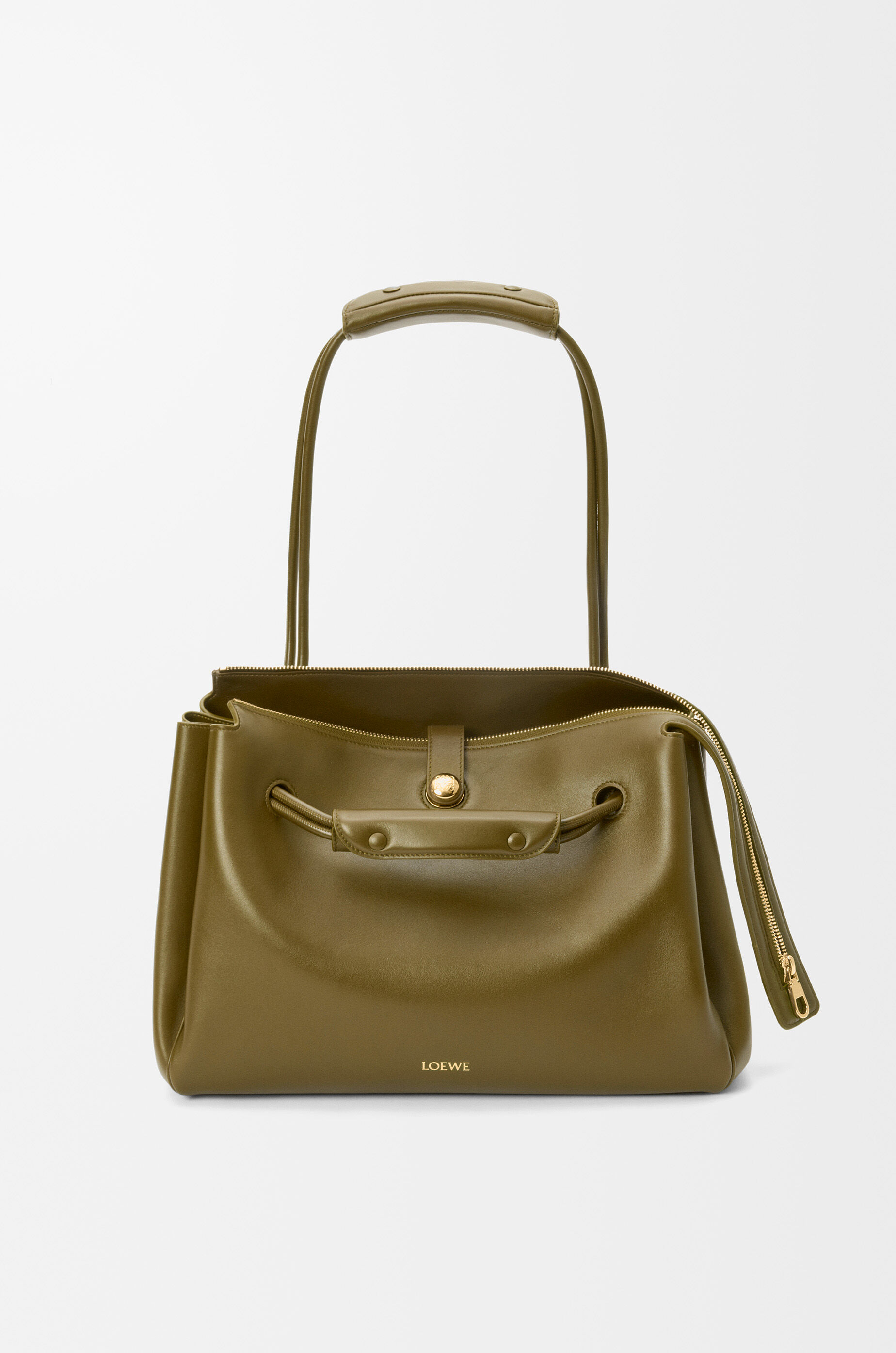 LOEWE Large Madrid bag in supple calfskin Olive