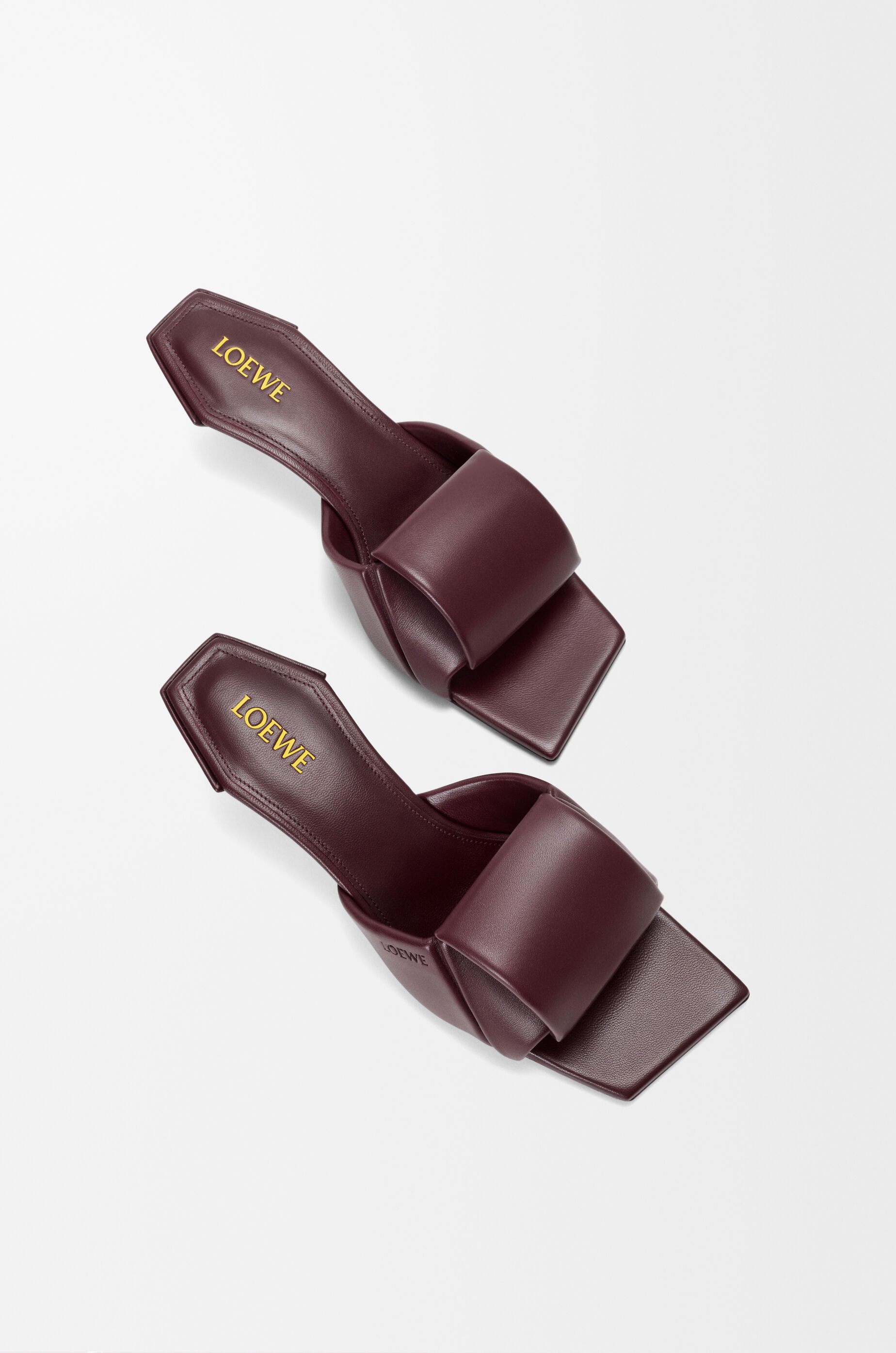 LOEWE Origami slide in lambskin Dark Burgundy