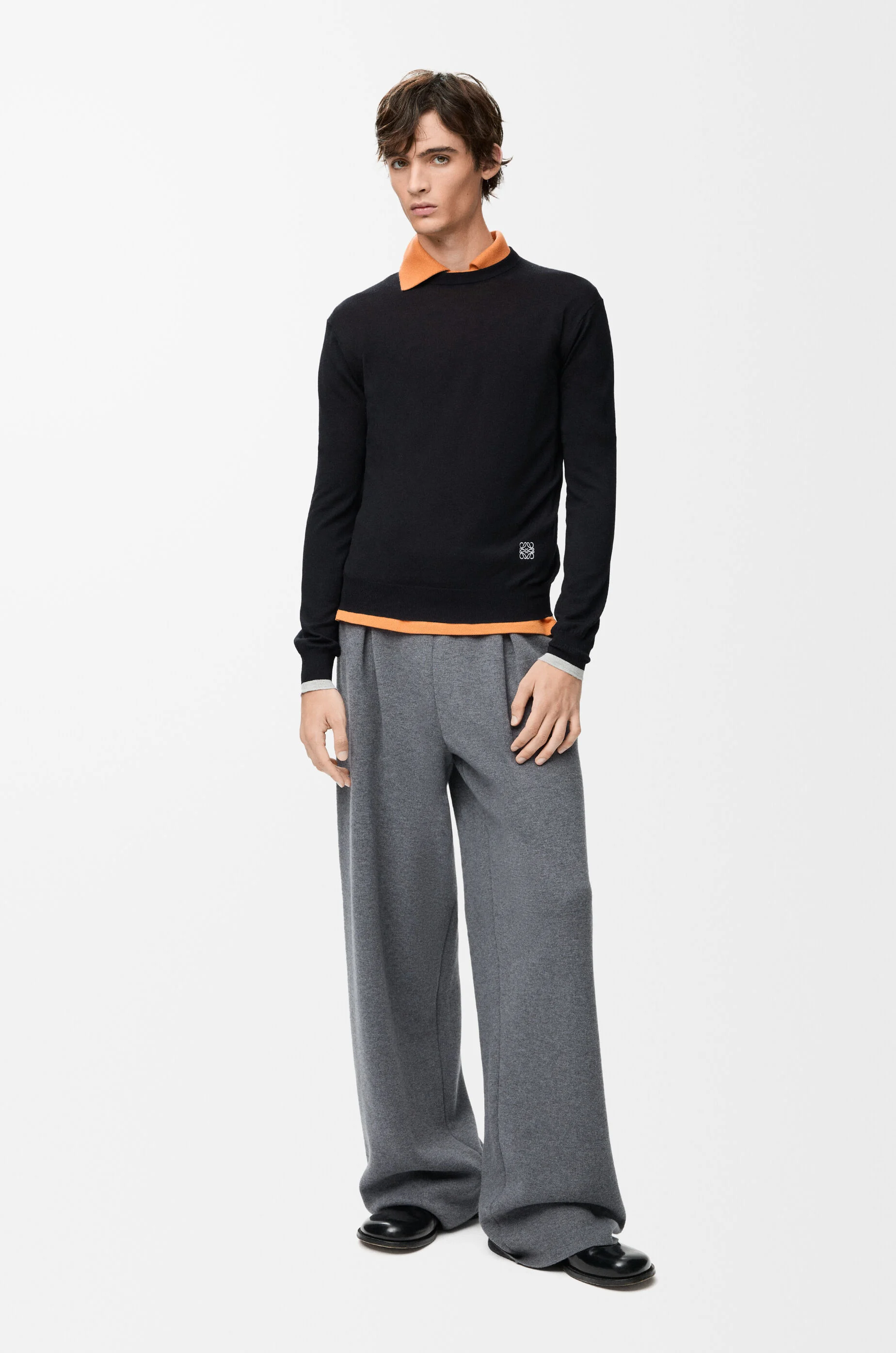 LOEWE Sweater in wool Black/Grey