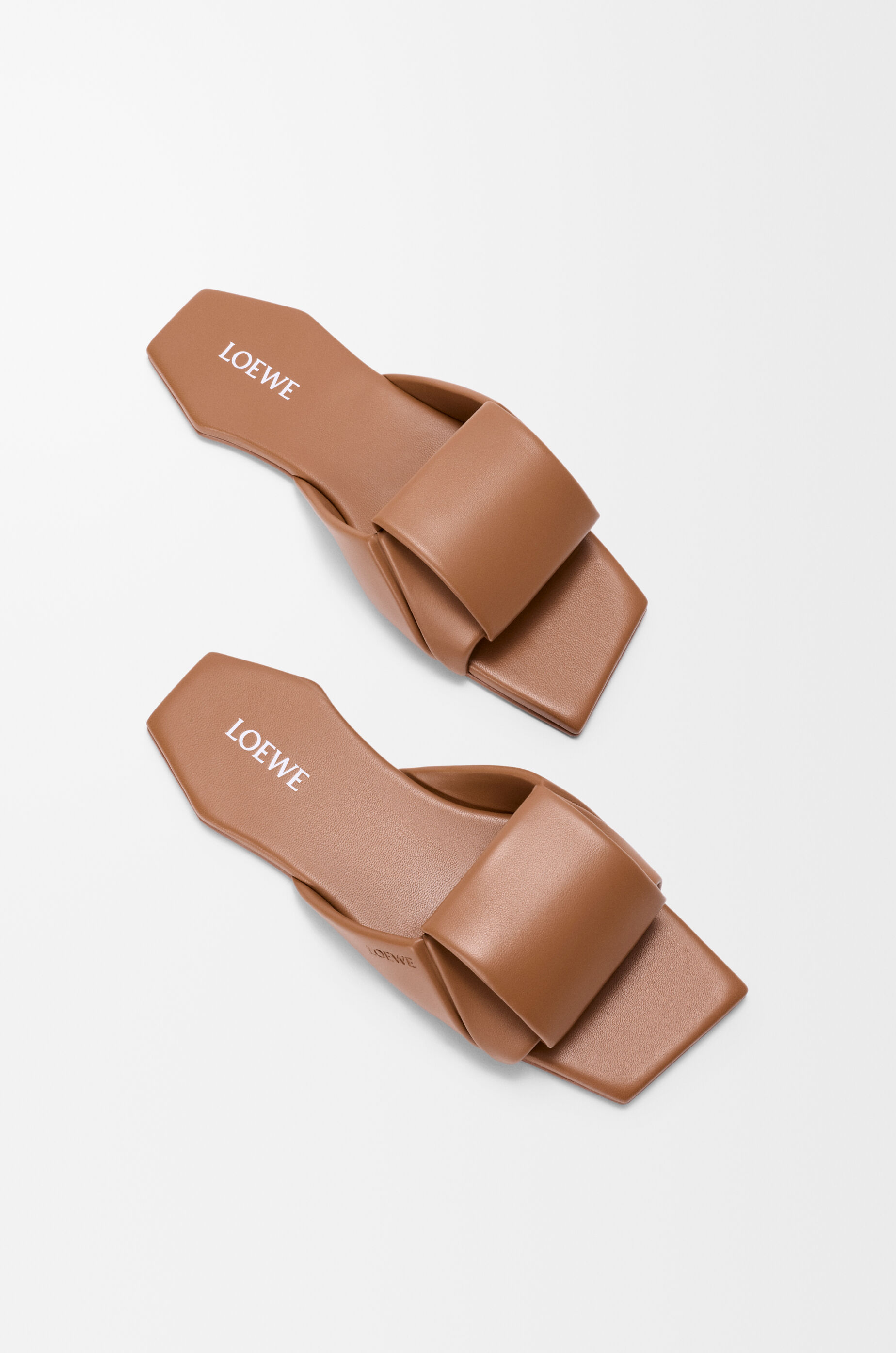 LOEWE Origami slide in lambskin Mocha