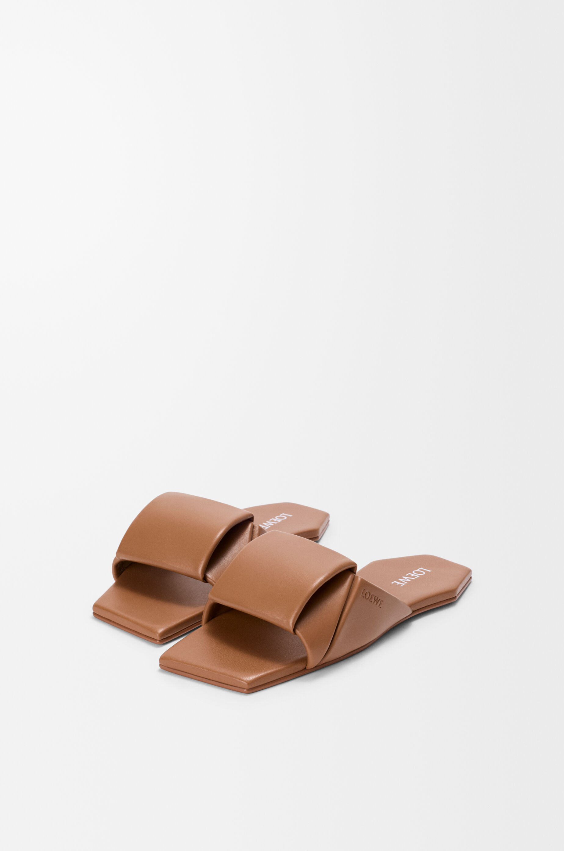 LOEWE Origami slide in lambskin Mocha