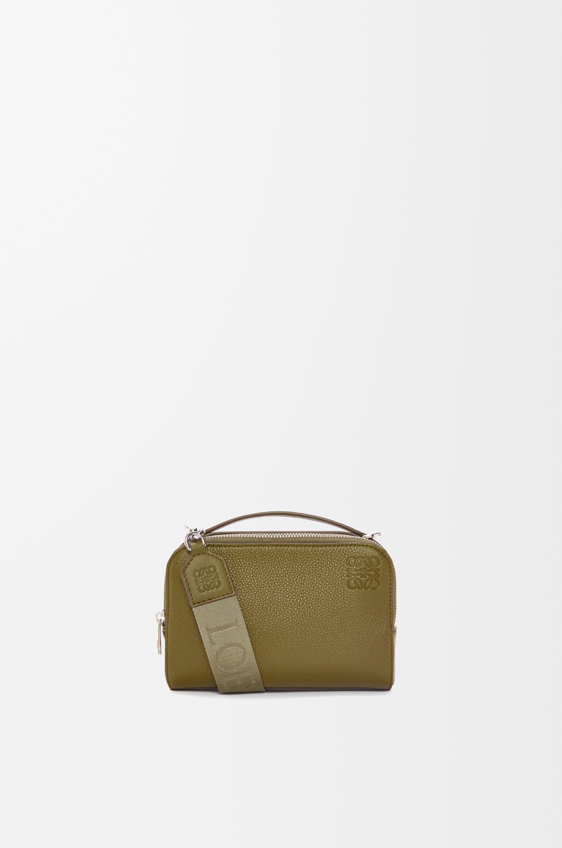 LOEWE Mini crossbody camera bag in soft grained calfskin Olive