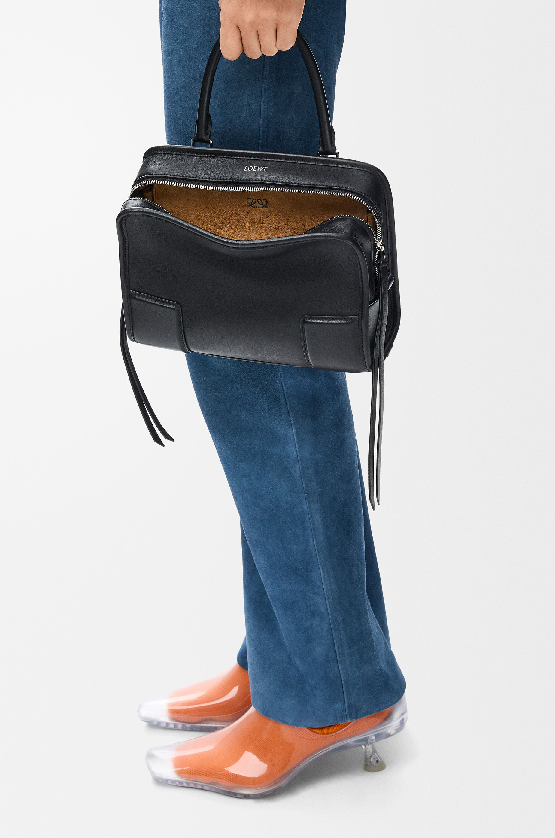LOEWE Small Amazona 180 bag in soft calfskin Black