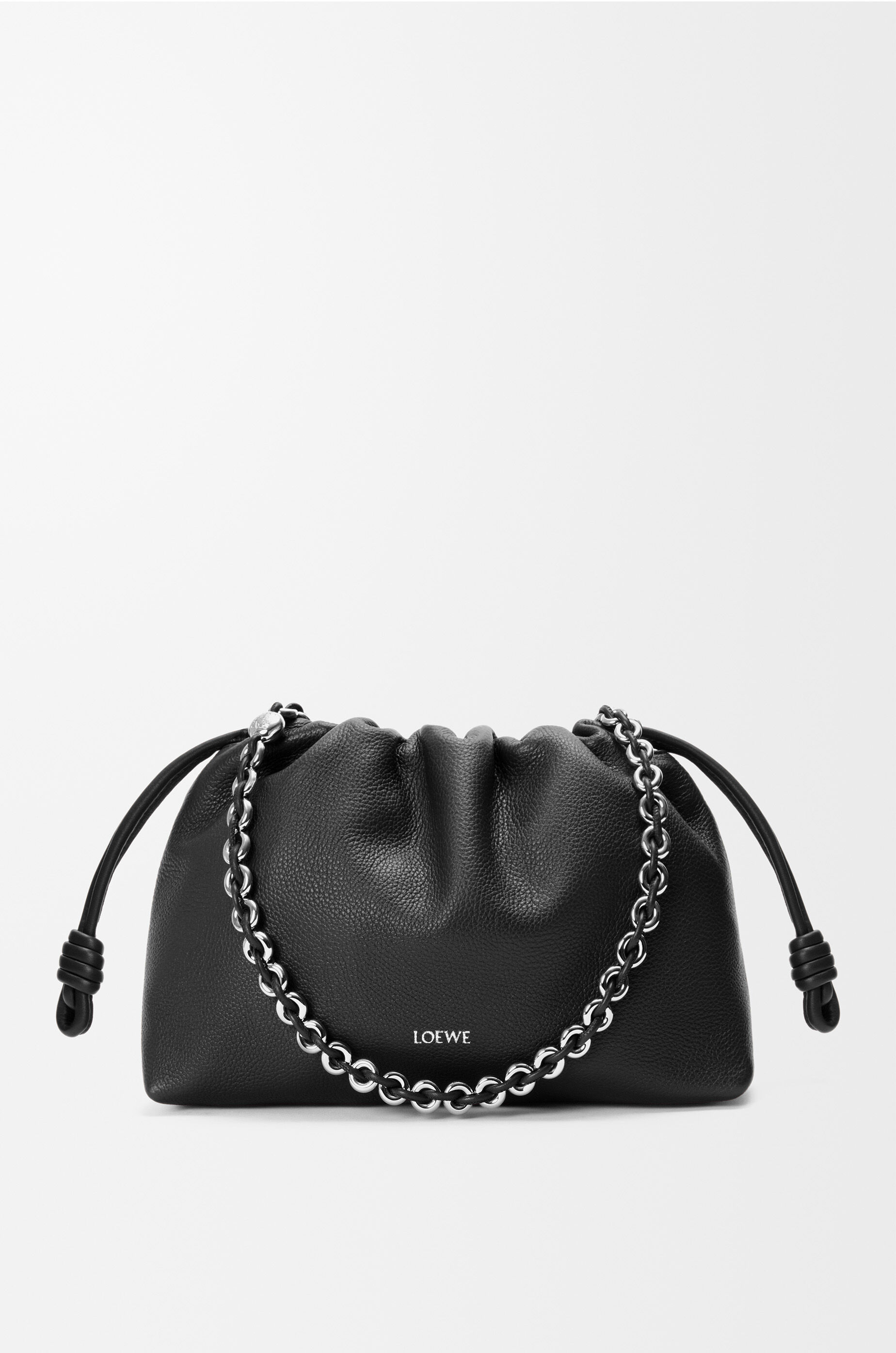 LOEWE Medium Flamenco purse in fine grained calfskin Black