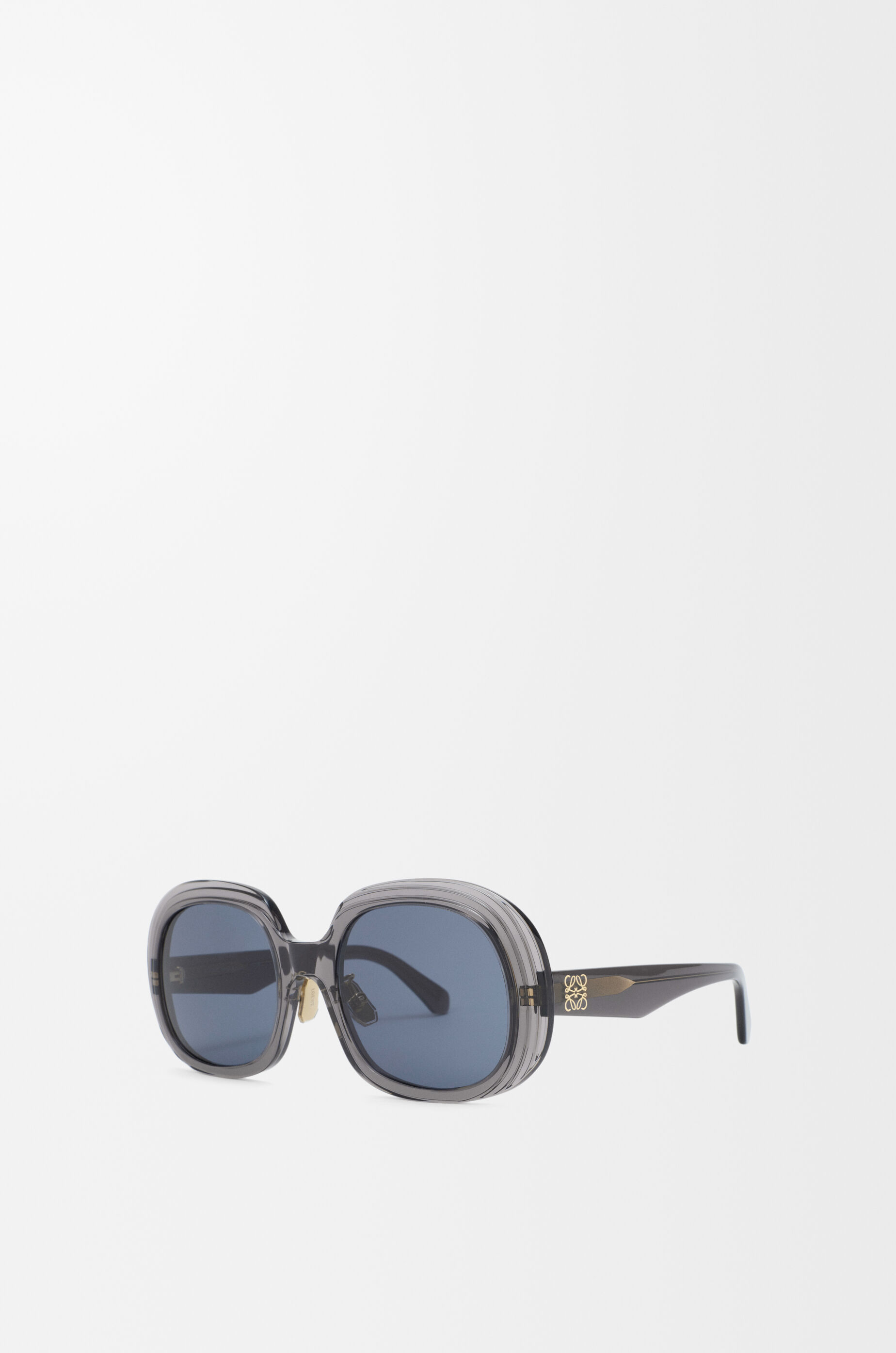 LOEWE Mini Anagram Steps Square sunglasses Transparent Asphalt