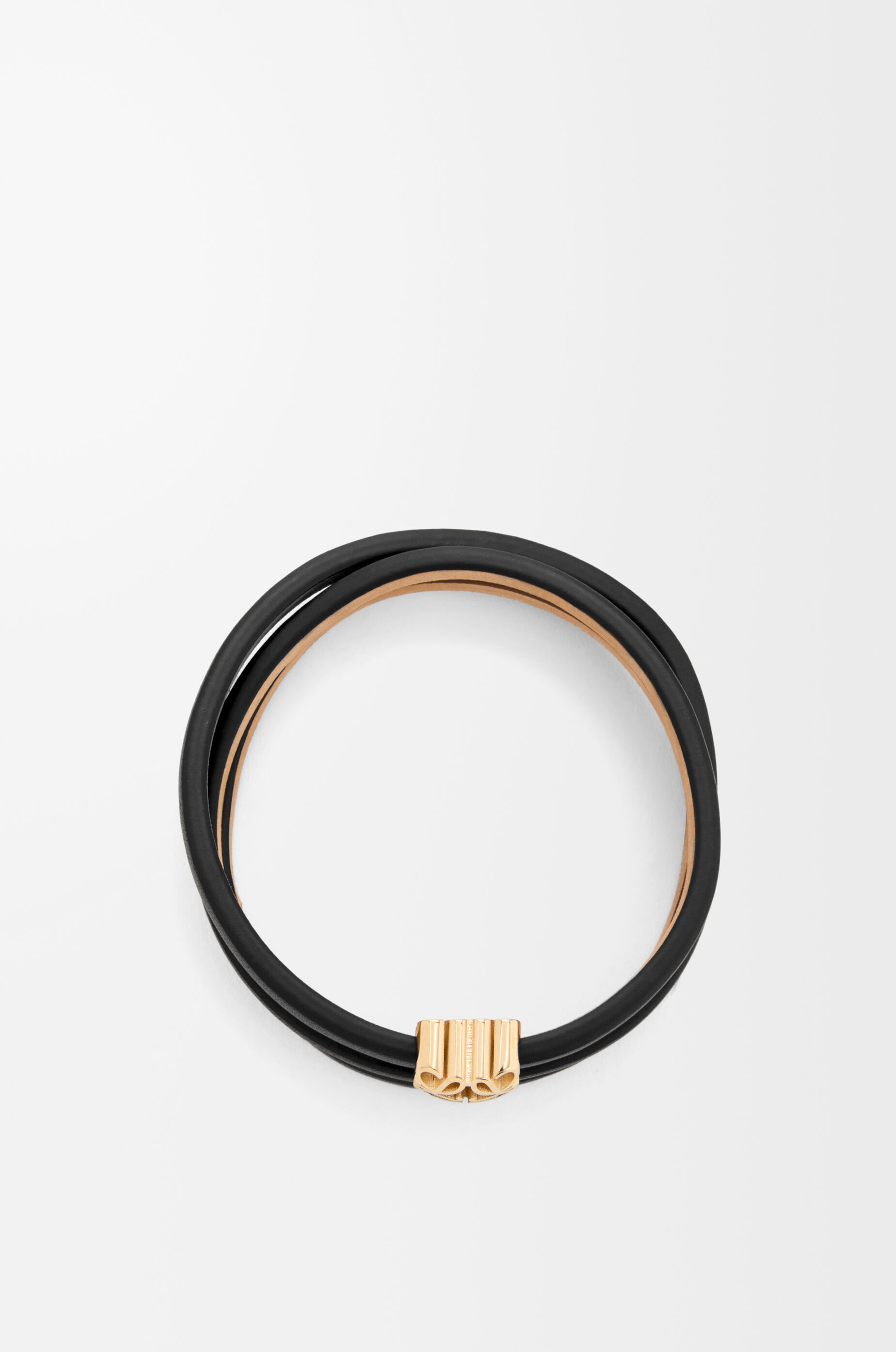 LOEWE Anagram Bombé twist bracelet in calfskin Black