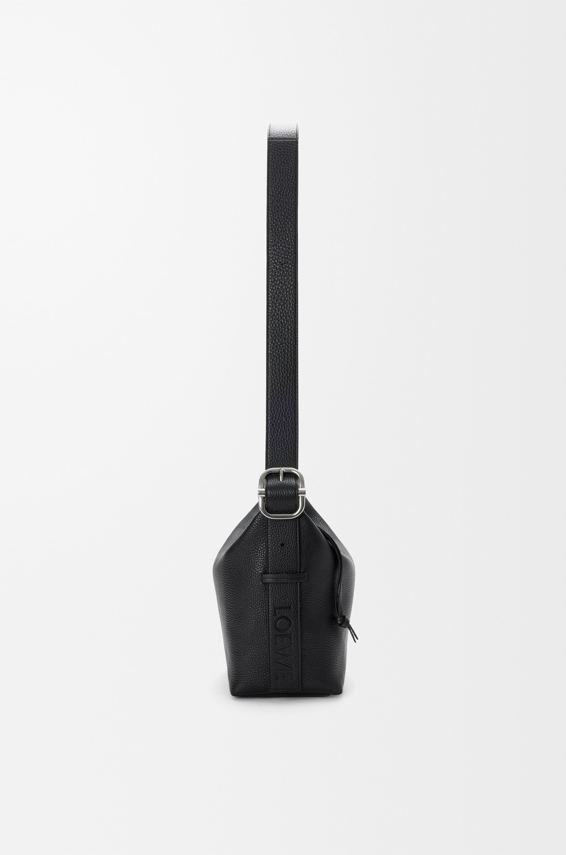 LOEWE Medium Loop hobo in supple grained calfskin Black