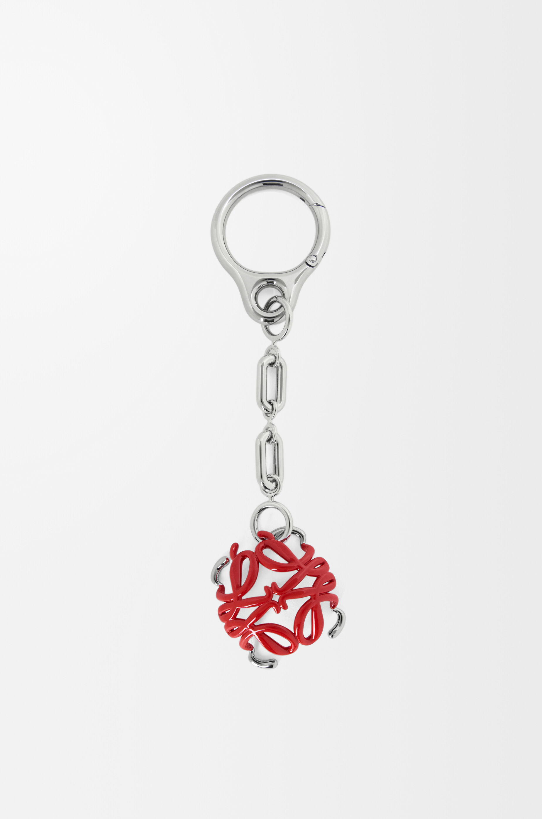 LOEWE Scarabeo Anagram charm Silver/Red