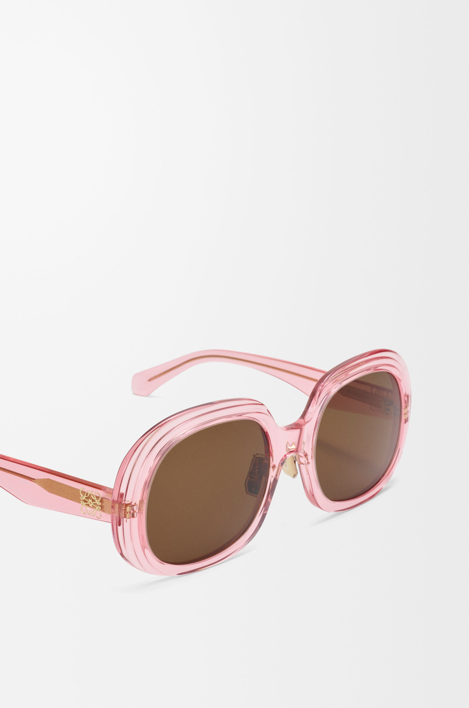 LOEWE Mini Anagram Steps Square sunglasses Transparent Pink
