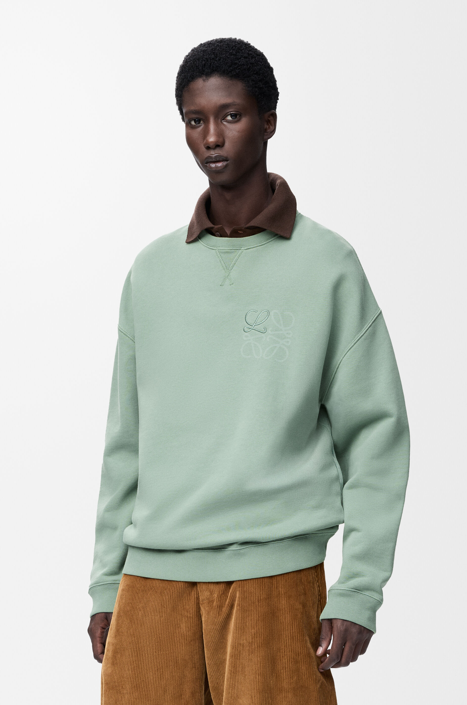 LOEWE Anagram sweatshirt in cotton Sage