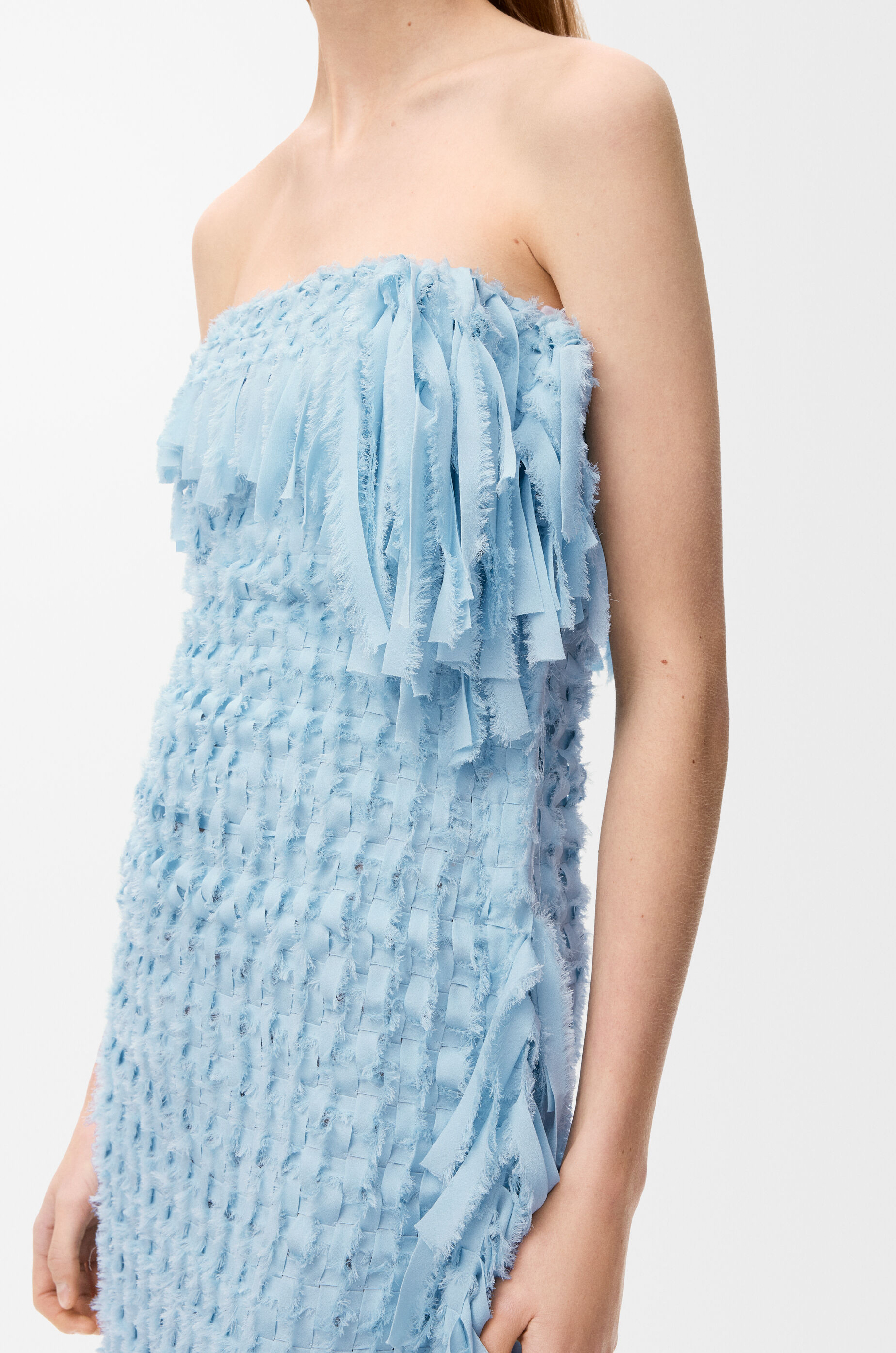 LOEWE Dress in silk Light Blue